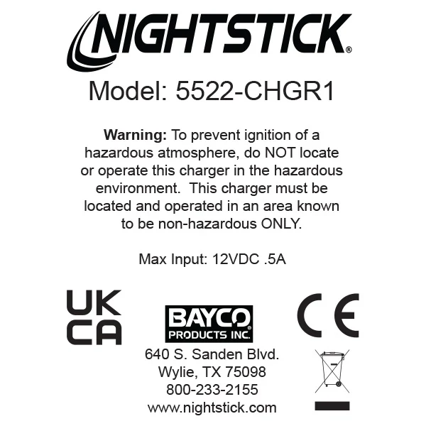 5522-CHGR1: Snap-in Charger for the 5522 - Image 3