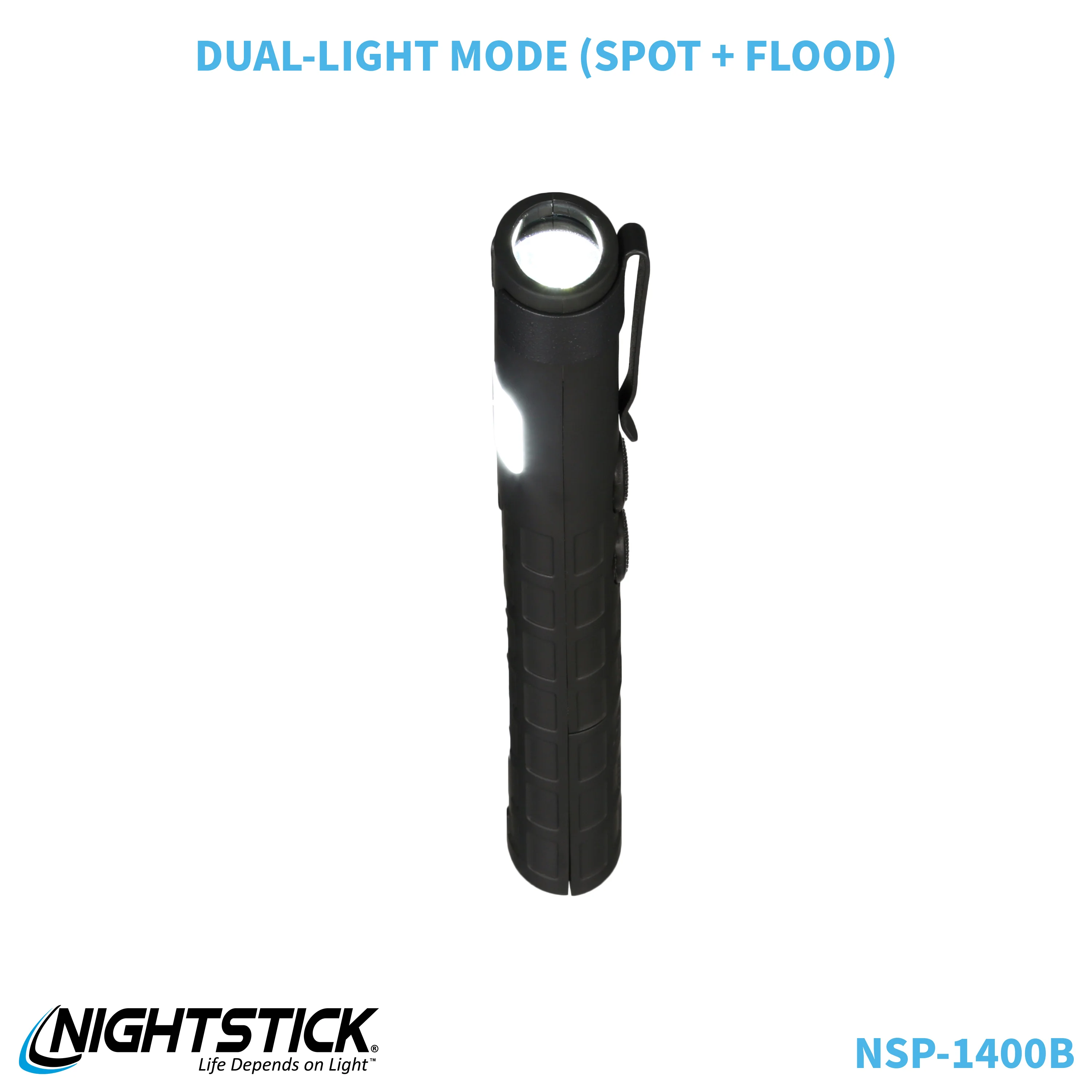 NSP-1400B: Dual-Switch Dual-Light Flashlight - 2 AAA - Image 66