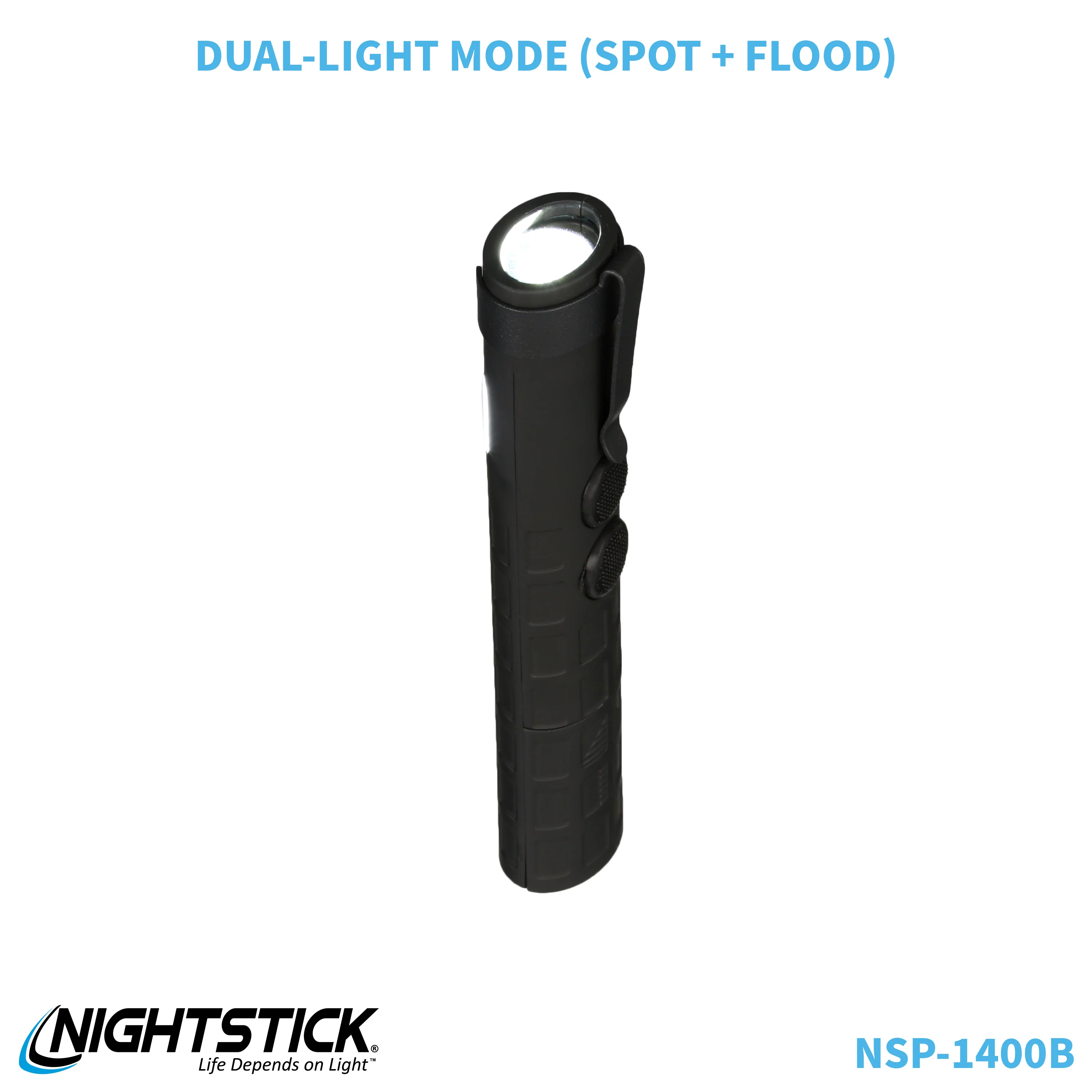 NSP-1400B: Dual-Switch Dual-Light Flashlight - 2 AAA - Image 68