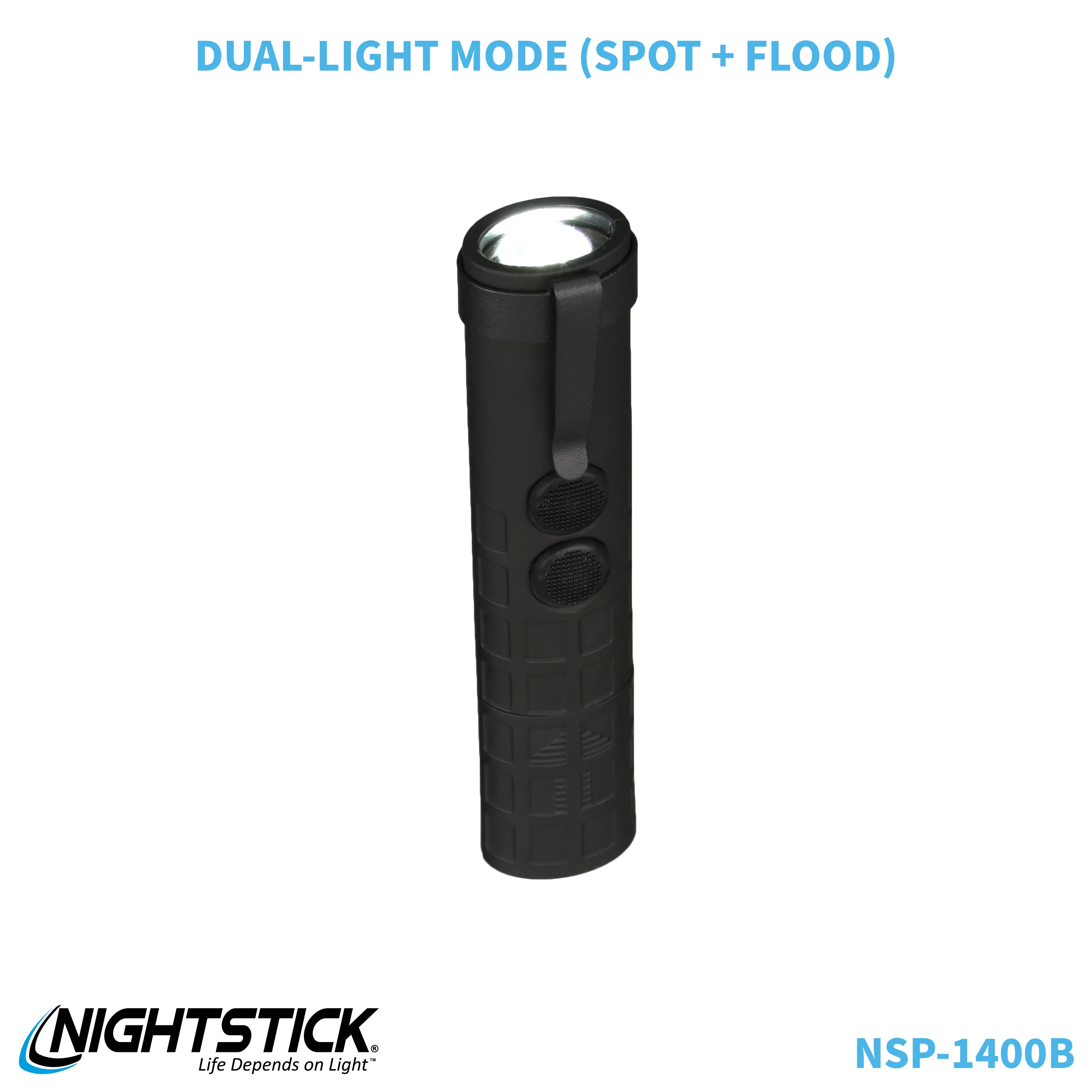 NSP-1400B: Dual-Switch Dual-Light Flashlight - 2 AAA - Image 71