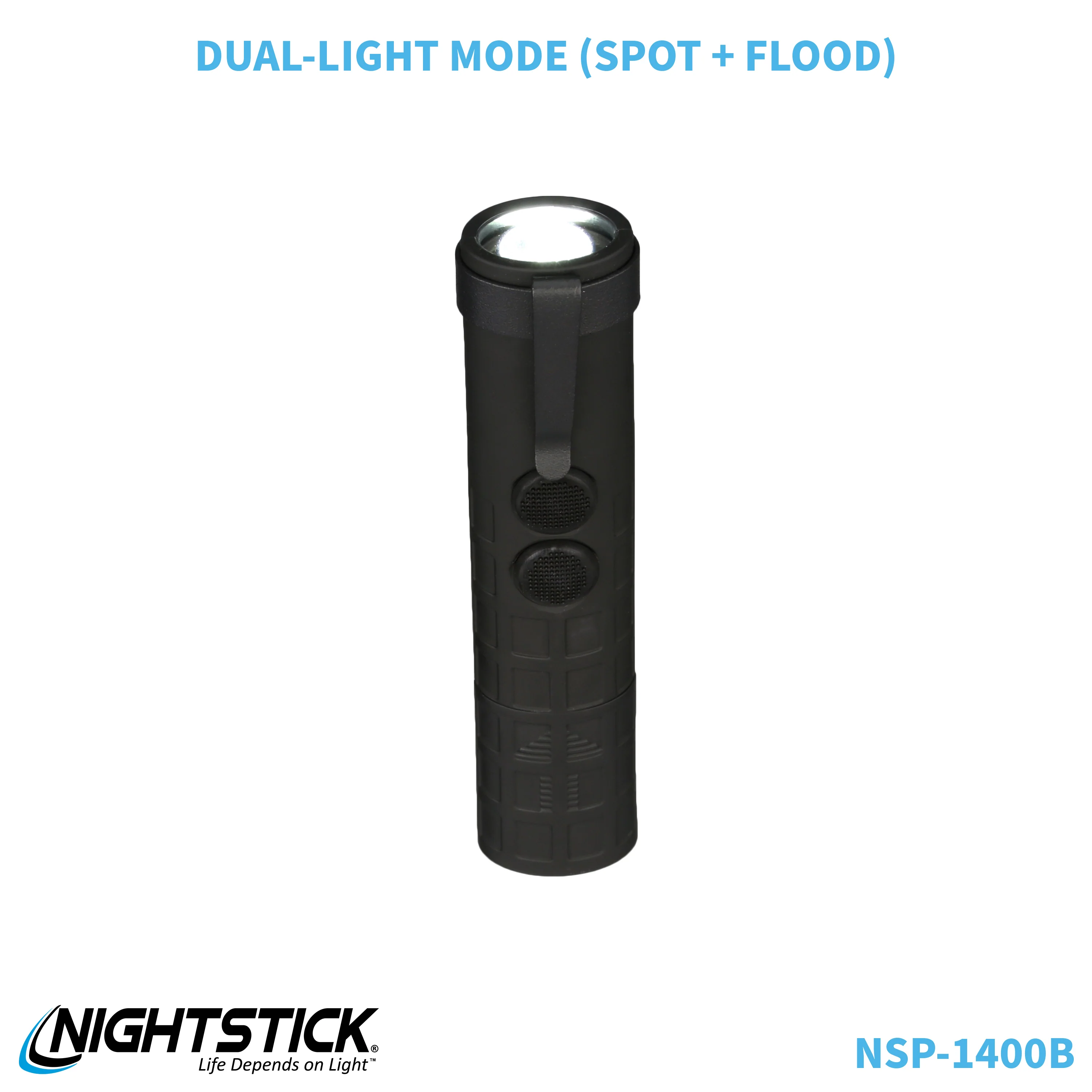 NSP-1400B: Dual-Switch Dual-Light Flashlight - 2 AAA - Image 72