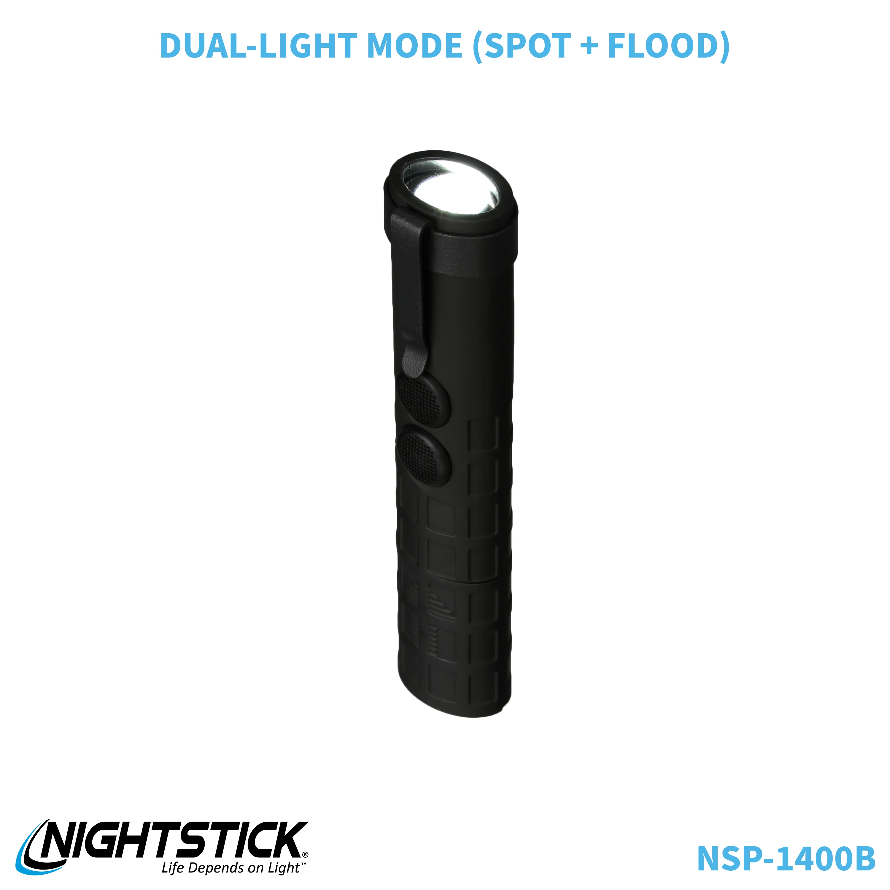 NSP-1400B: Dual-Switch Dual-Light Flashlight - 2 AAA - Image 75