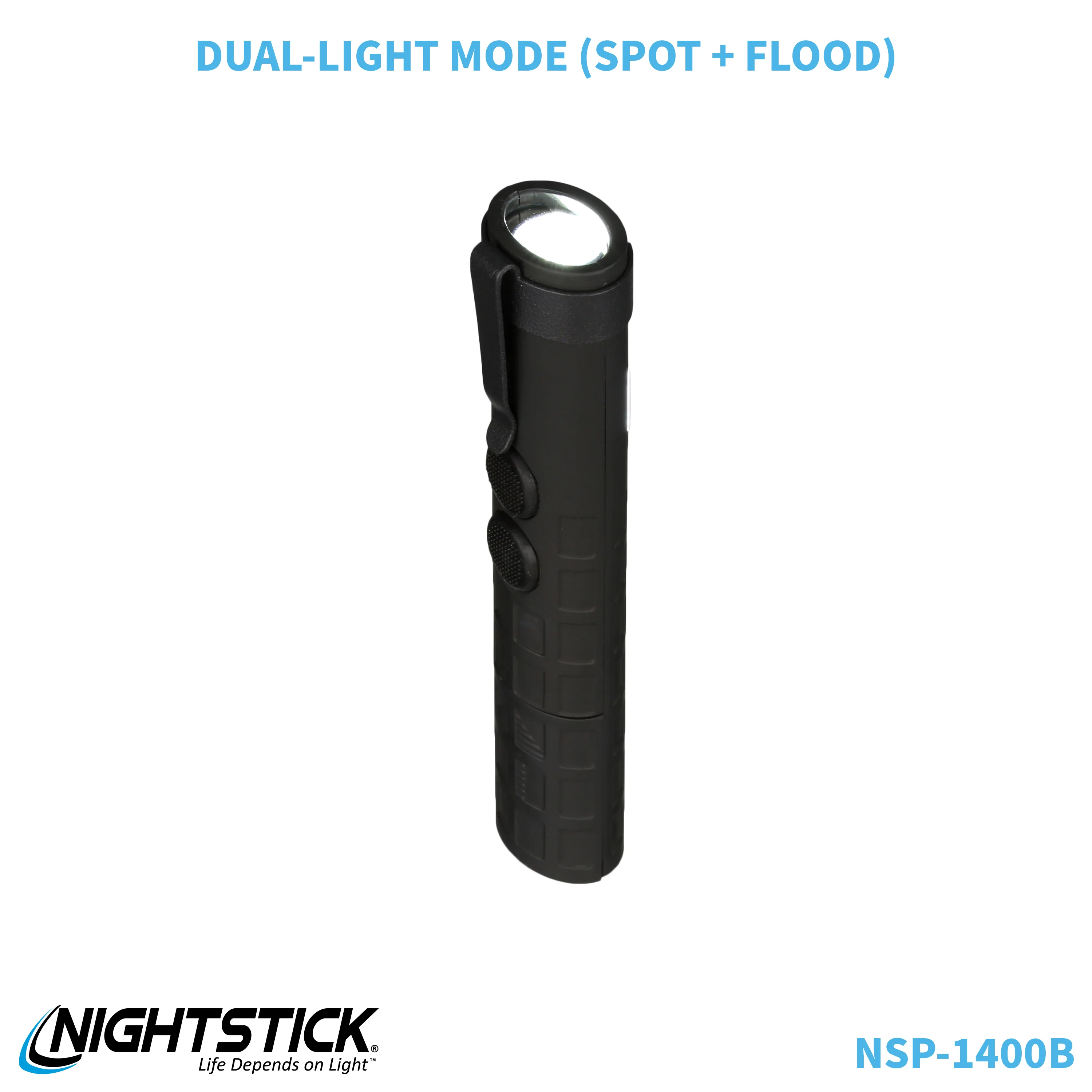 NSP-1400B: Dual-Switch Dual-Light Flashlight - 2 AAA - Image 76