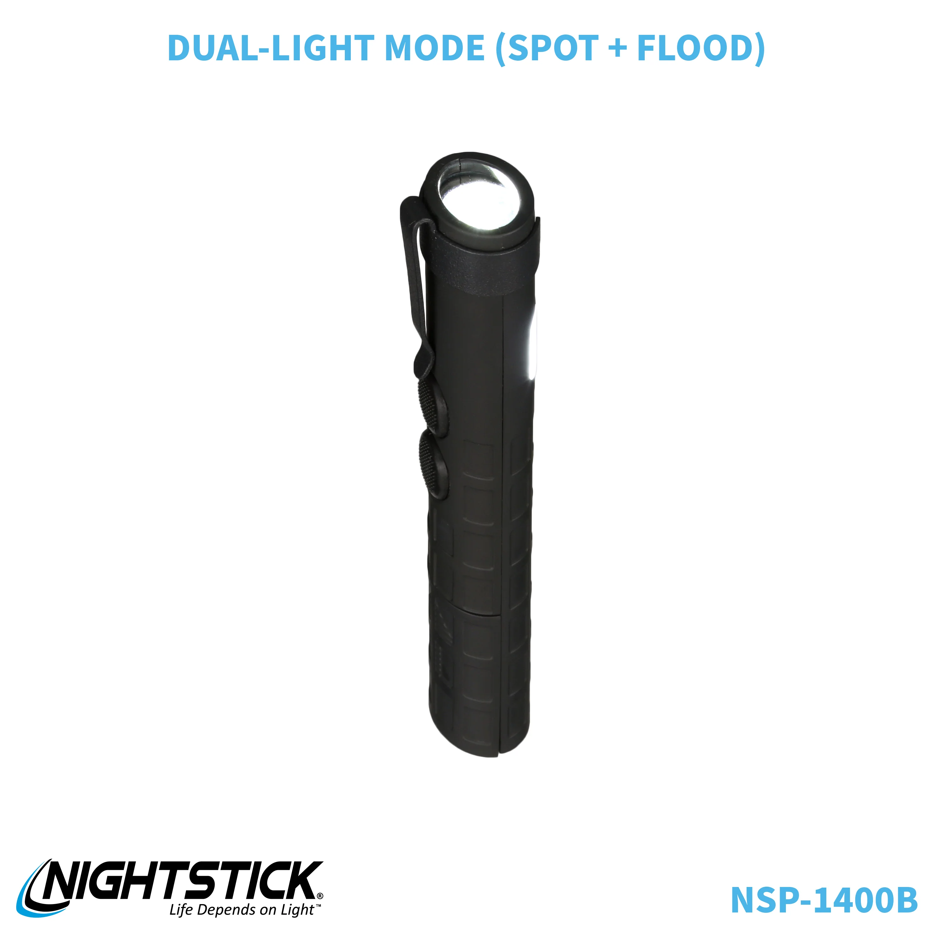 NSP-1400B: Dual-Switch Dual-Light Flashlight - 2 AAA - Image 77