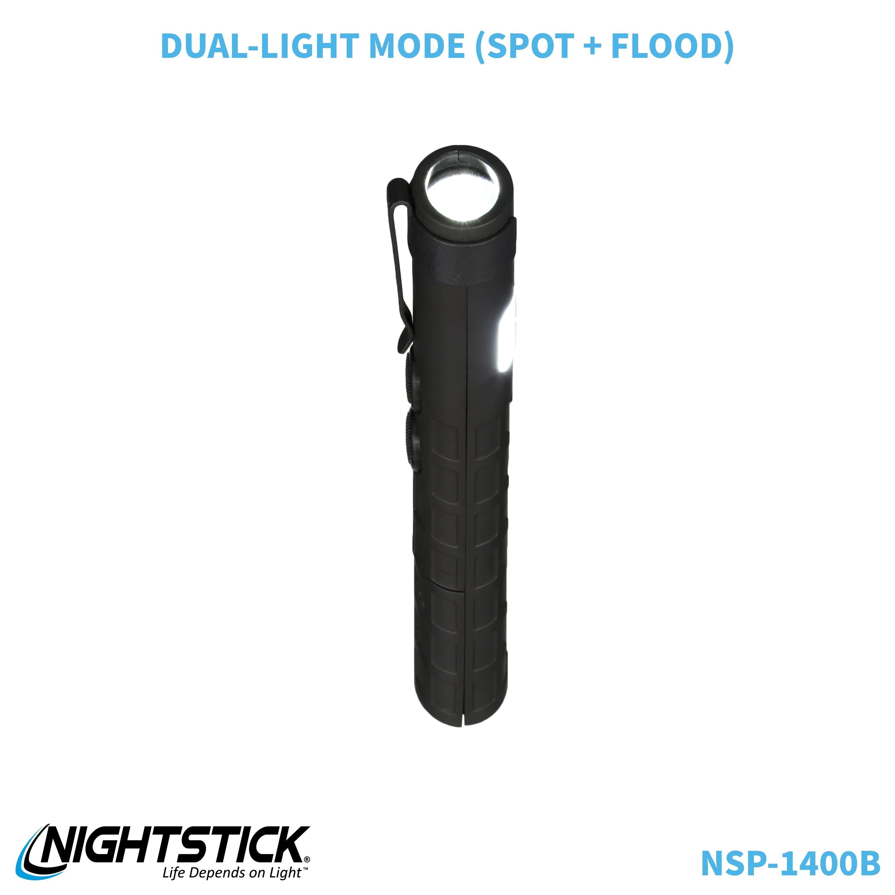 NSP-1400B: Dual-Switch Dual-Light Flashlight - 2 AAA - Image 78