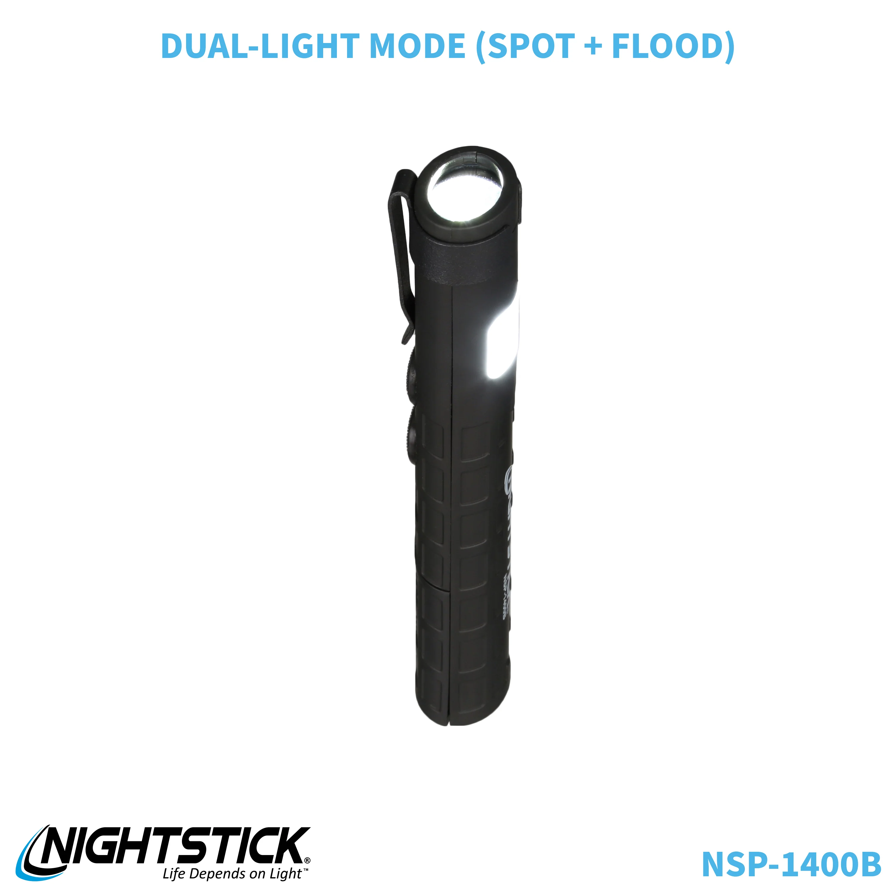 NSP-1400B: Dual-Switch Dual-Light Flashlight - 2 AAA - Image 79