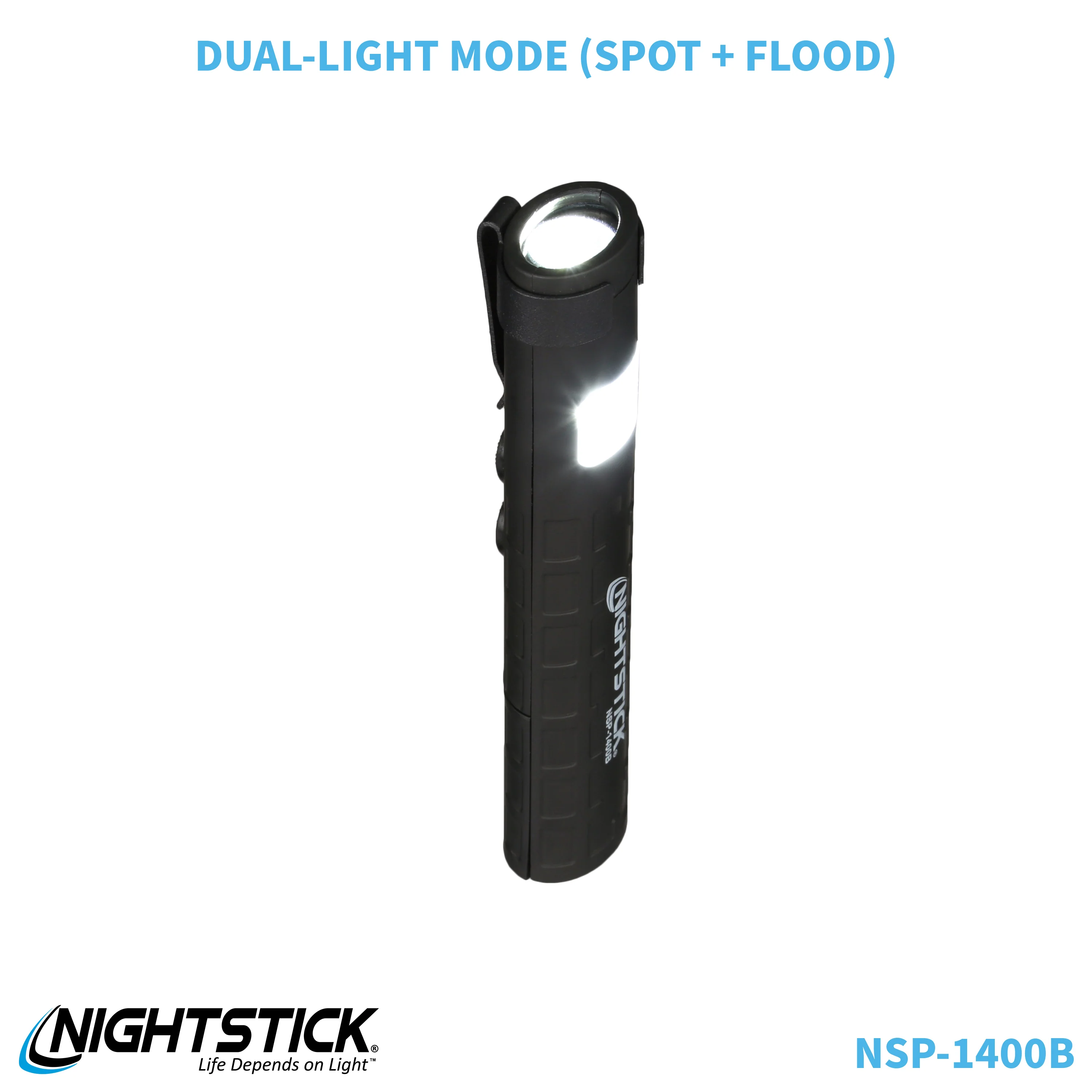 NSP-1400B: Dual-Switch Dual-Light Flashlight - 2 AAA - Image 80