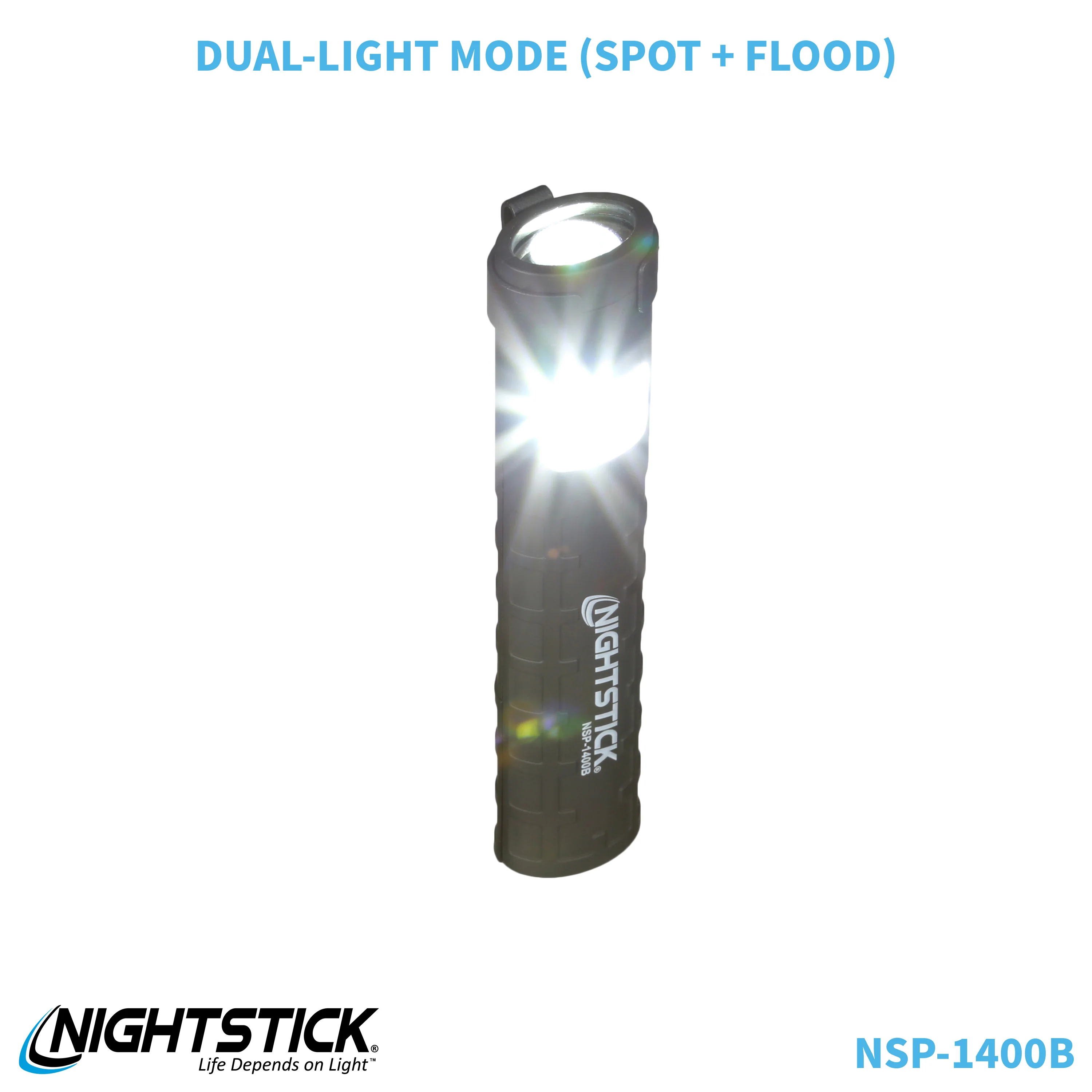 NSP-1400B: Dual-Switch Dual-Light Flashlight - 2 AAA - Image 82
