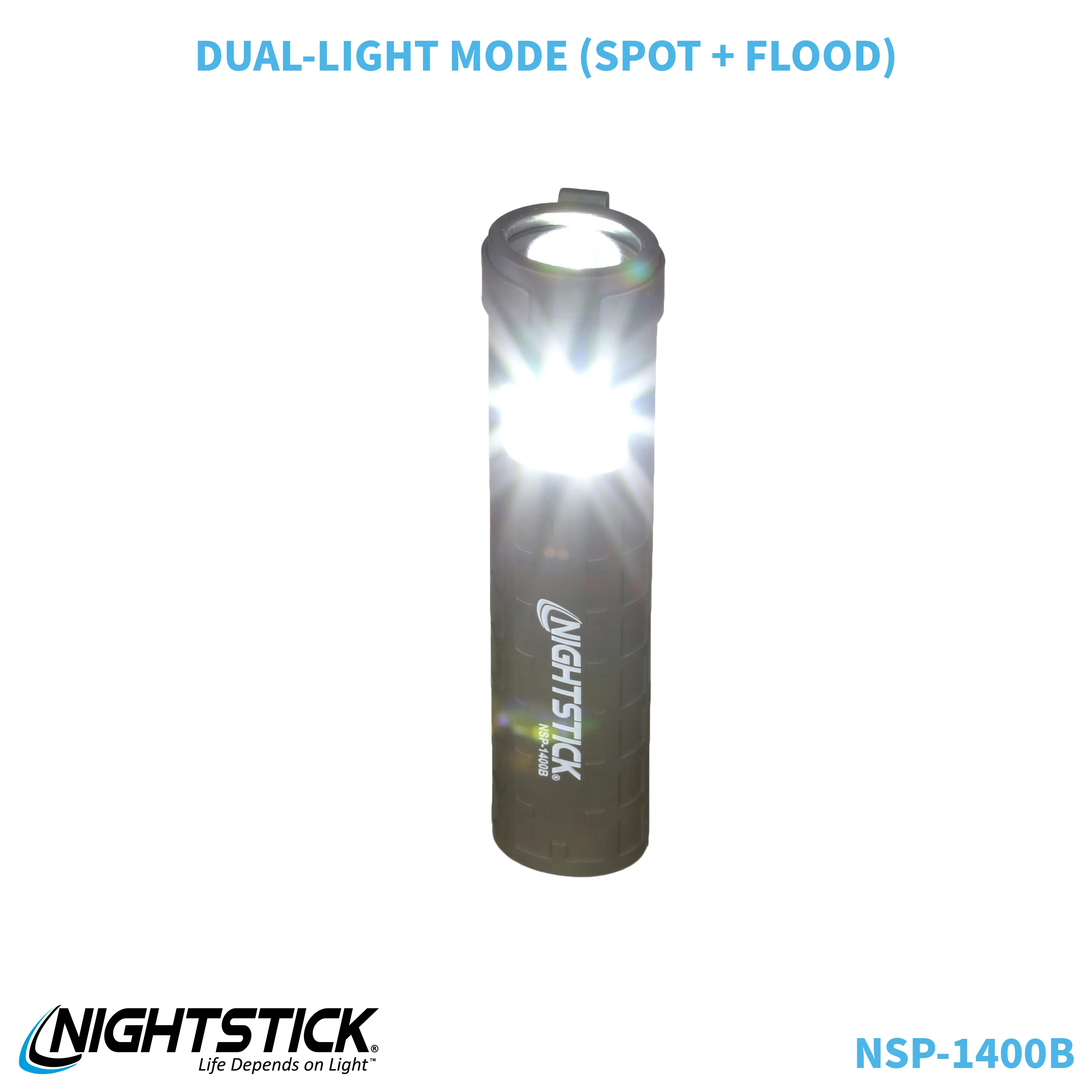 NSP-1400B: Dual-Switch Dual-Light Flashlight - 2 AAA - Image 85