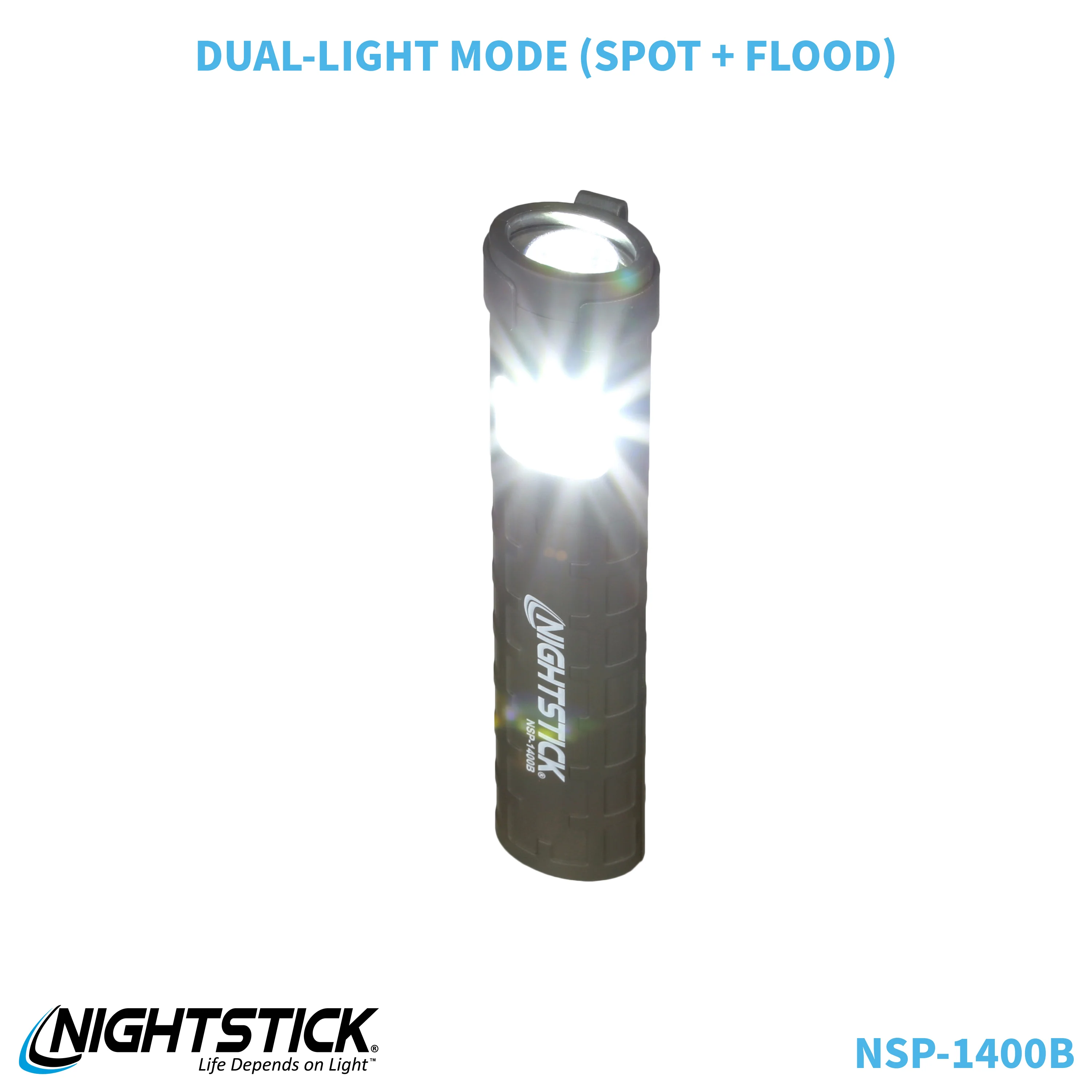 NSP-1400B: Dual-Switch Dual-Light Flashlight - 2 AAA - Image 86