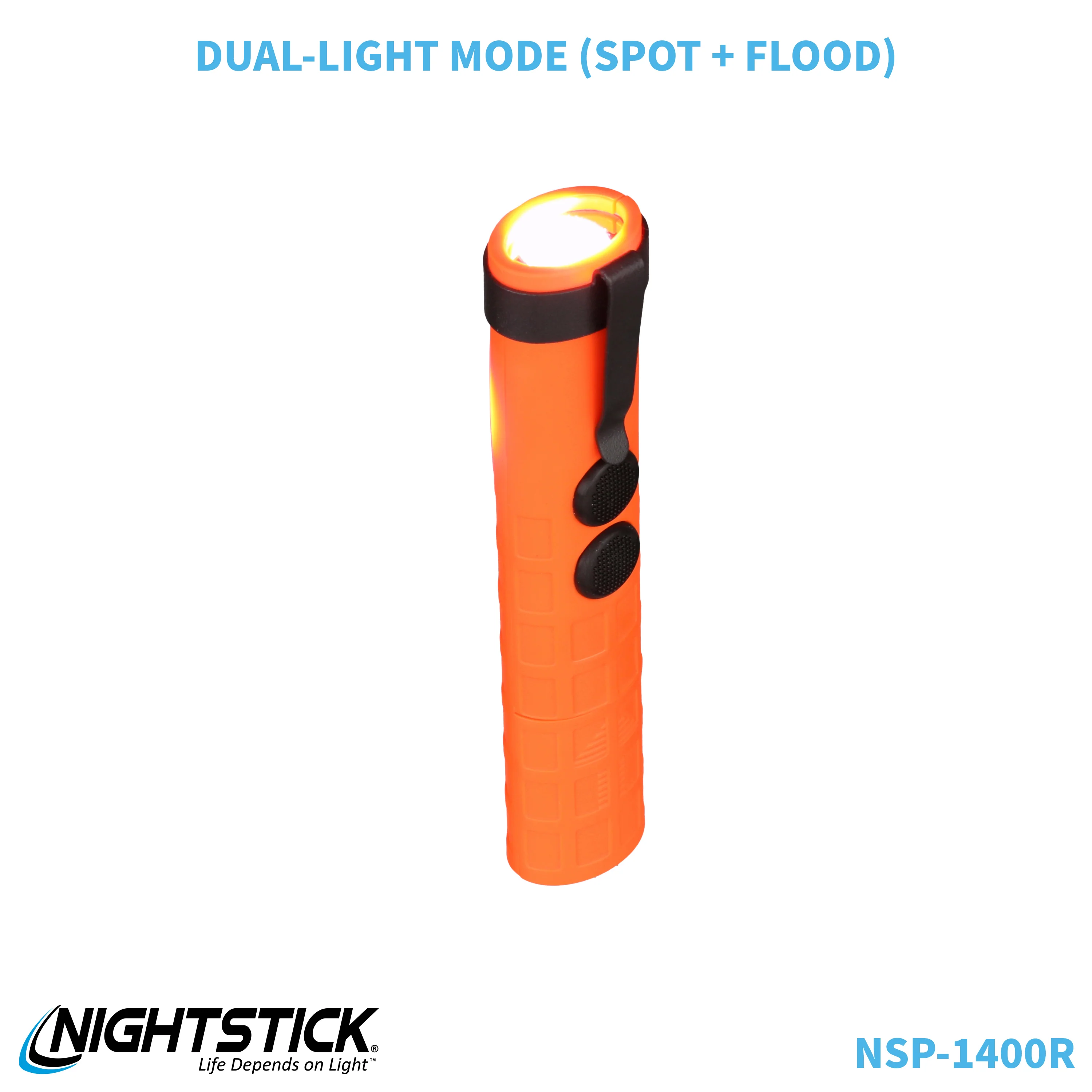 NSP-1400R: Dual-Switch Dual-Light Flashlight - 2 AAA - Image 66