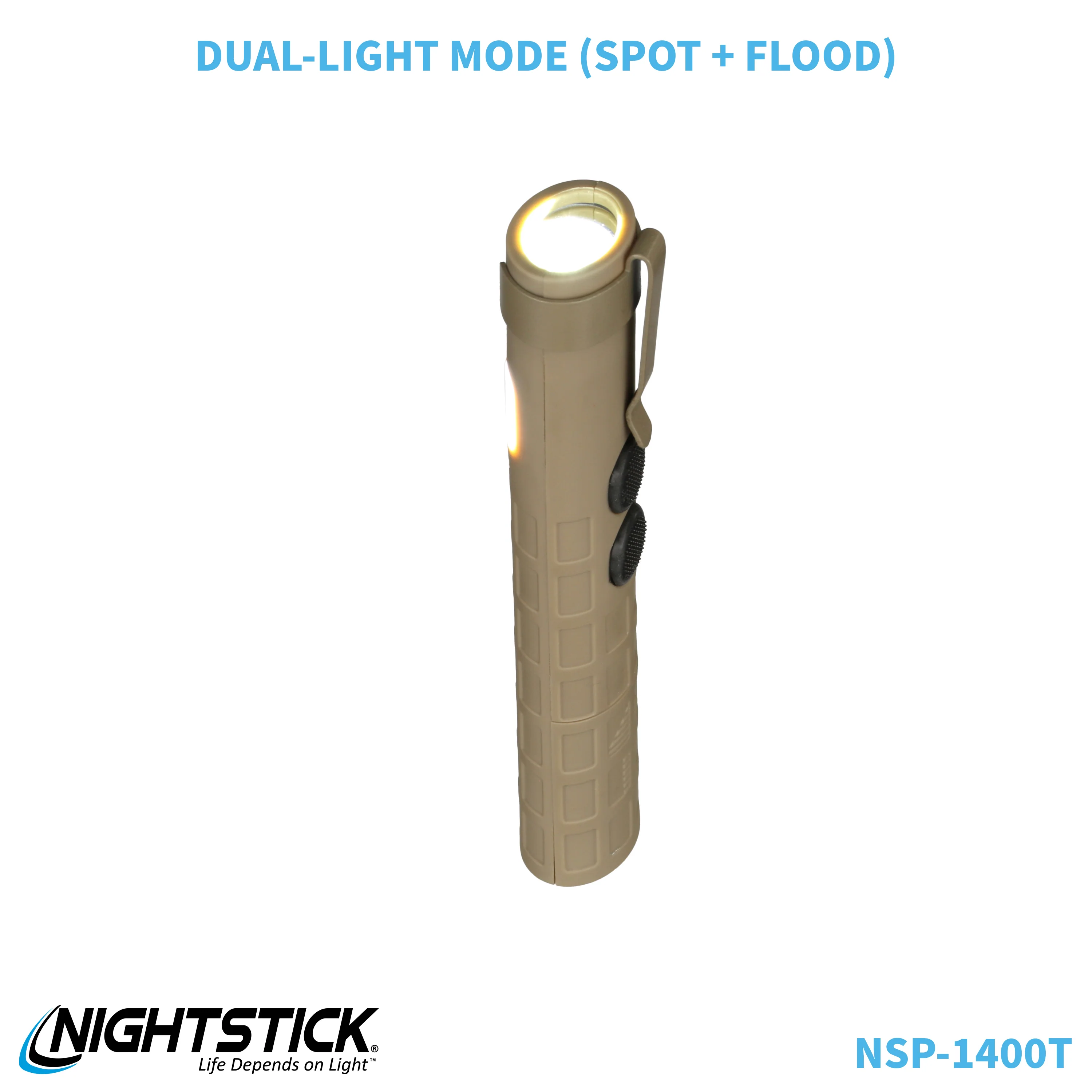 NSP-1400T: Dual-Switch Dual-Light Flashlight - 2 AAA - Image 65