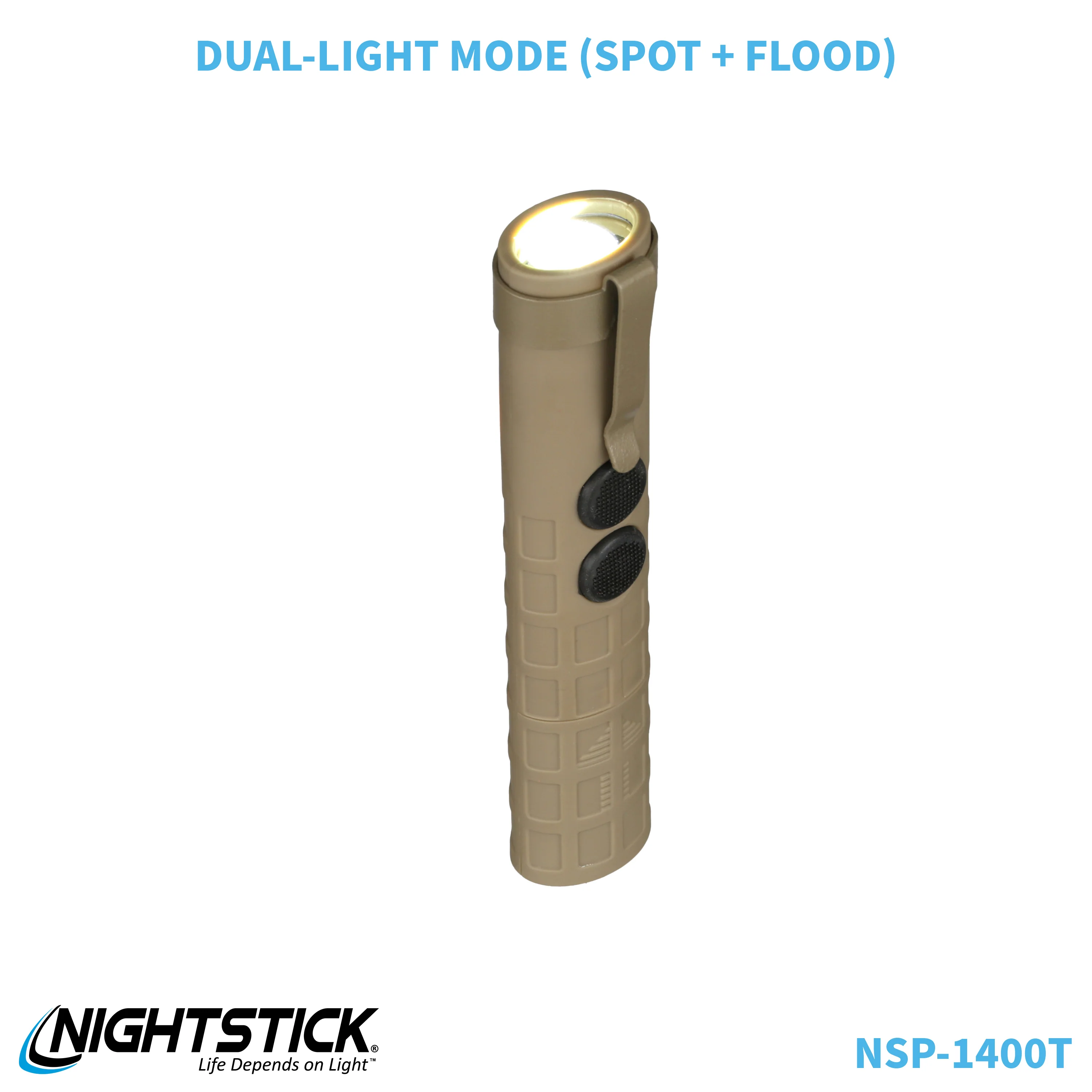 NSP-1400T: Dual-Switch Dual-Light Flashlight - 2 AAA - Image 67
