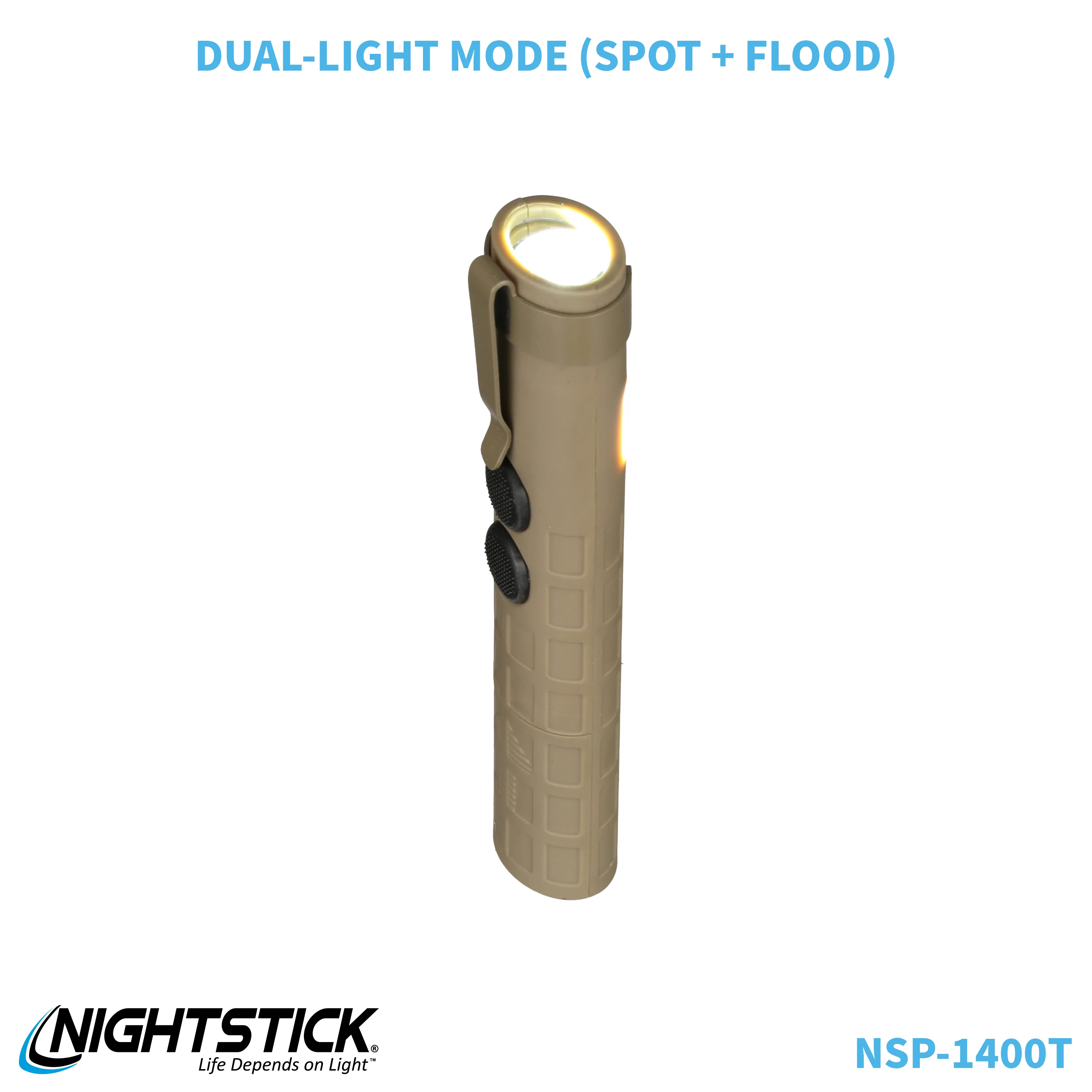 NSP-1400T: Dual-Switch Dual-Light Flashlight - 2 AAA - Image 74
