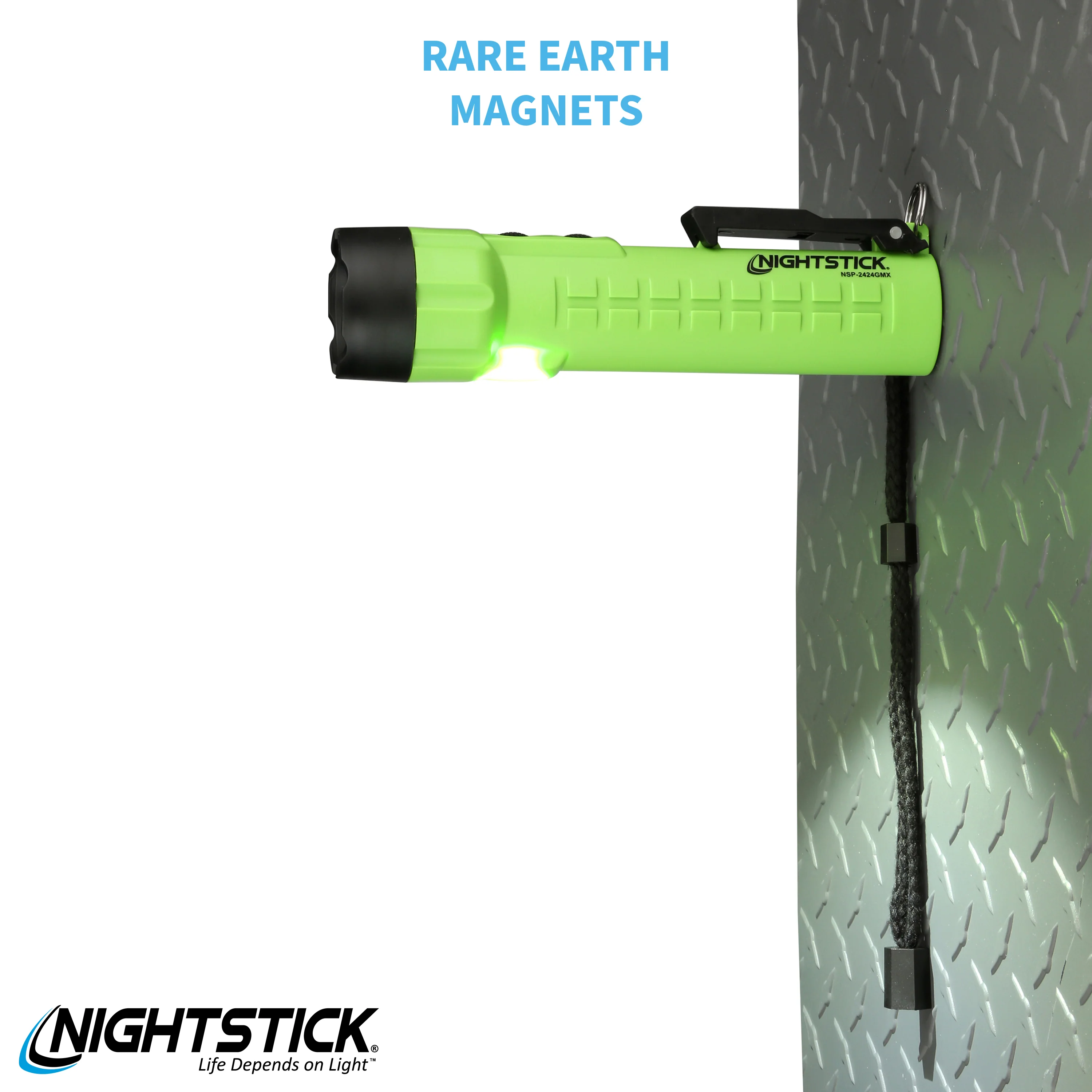 NSP-2424GMX: Dual-Light Flashlight w/Dual Magnets - 3 AA - Image 100