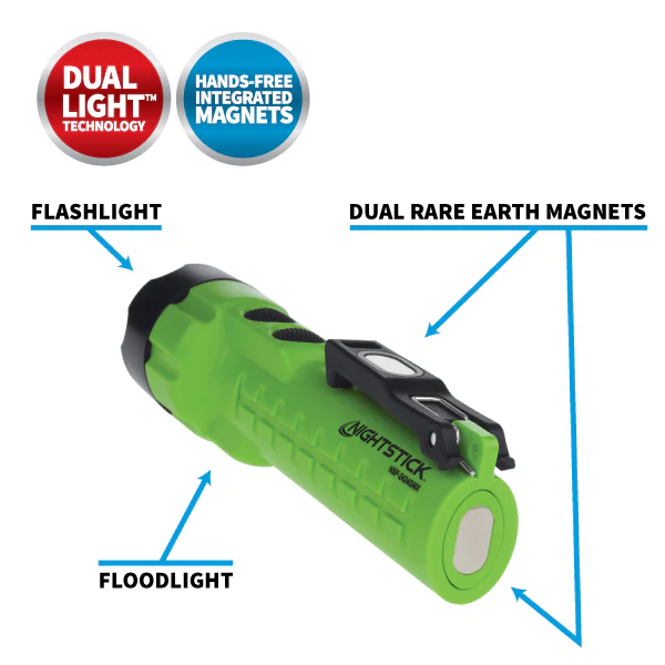 NSP-2424GMX: Dual-Light Flashlight w/Dual Magnets - 3 AA - Image 2