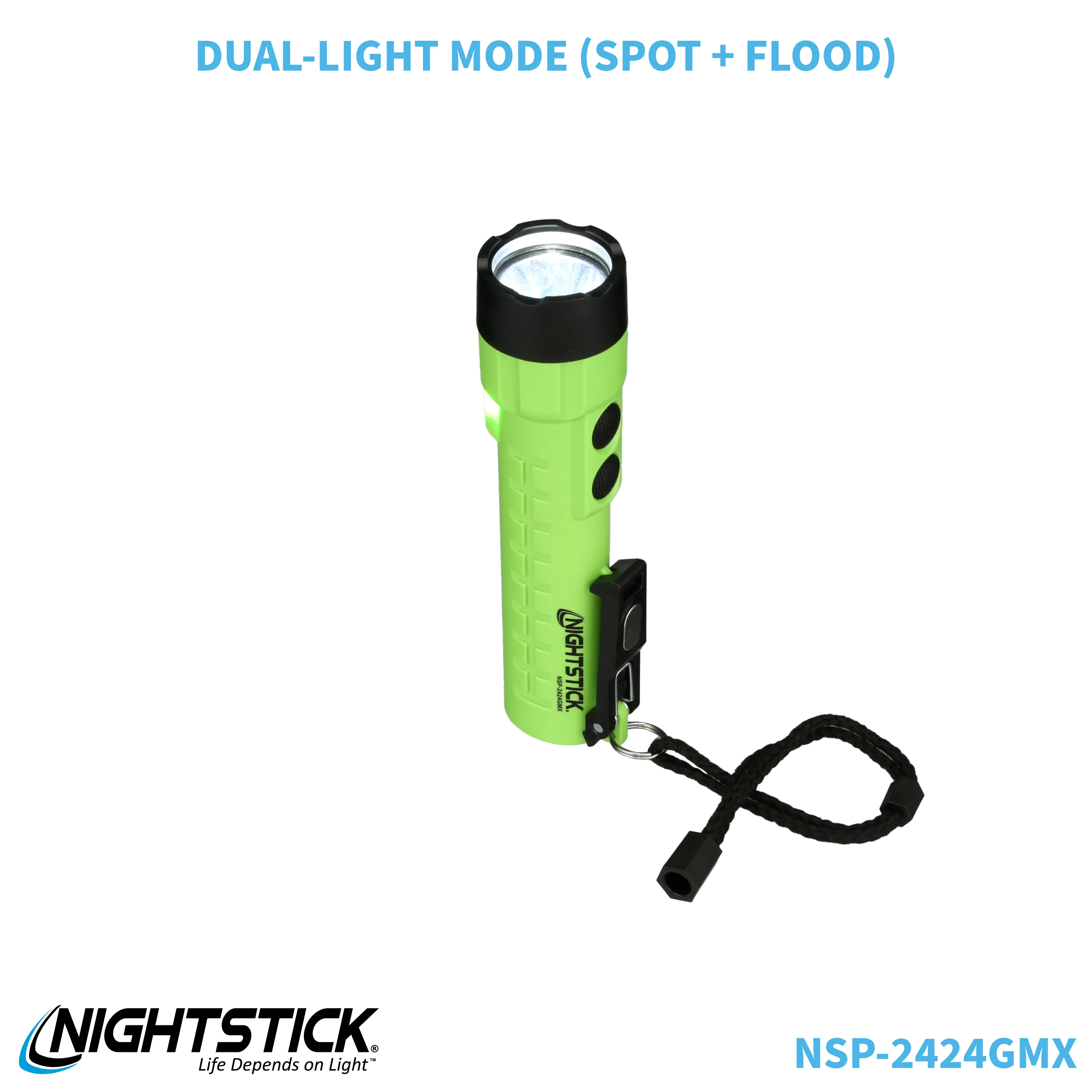 NSP-2424GMX: Dual-Light Flashlight w/Dual Magnets - 3 AA - Image 70