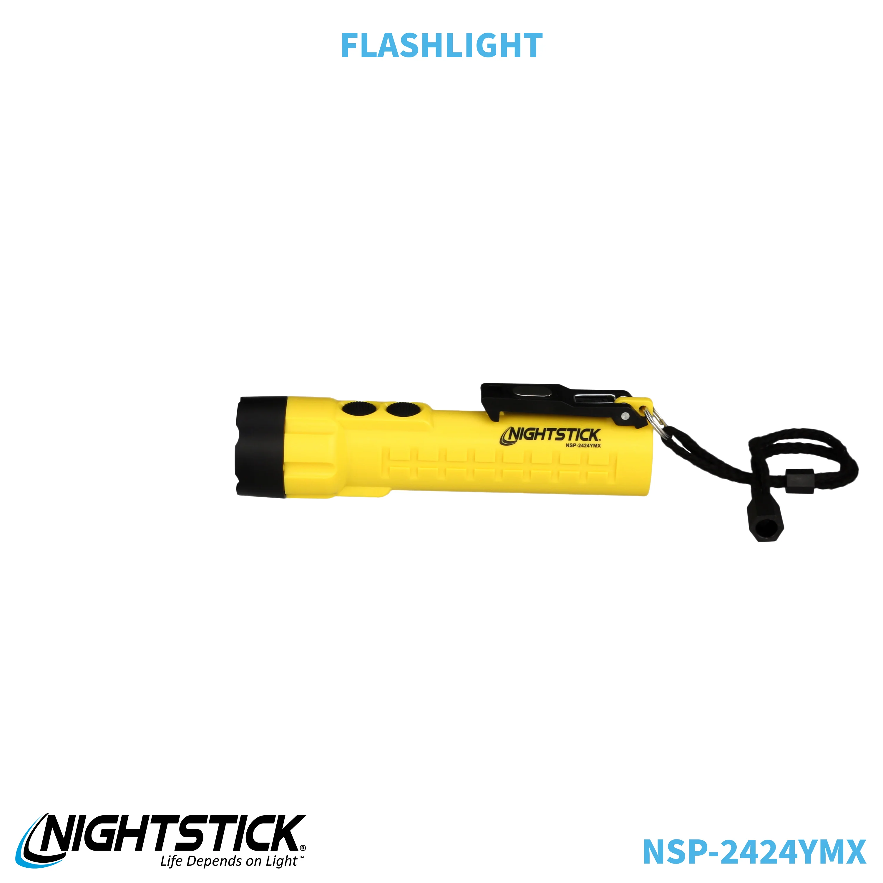 NSP-2424YMX: Dual-Light Flashlight w/Dual Magnets - 3 AA - Image 13