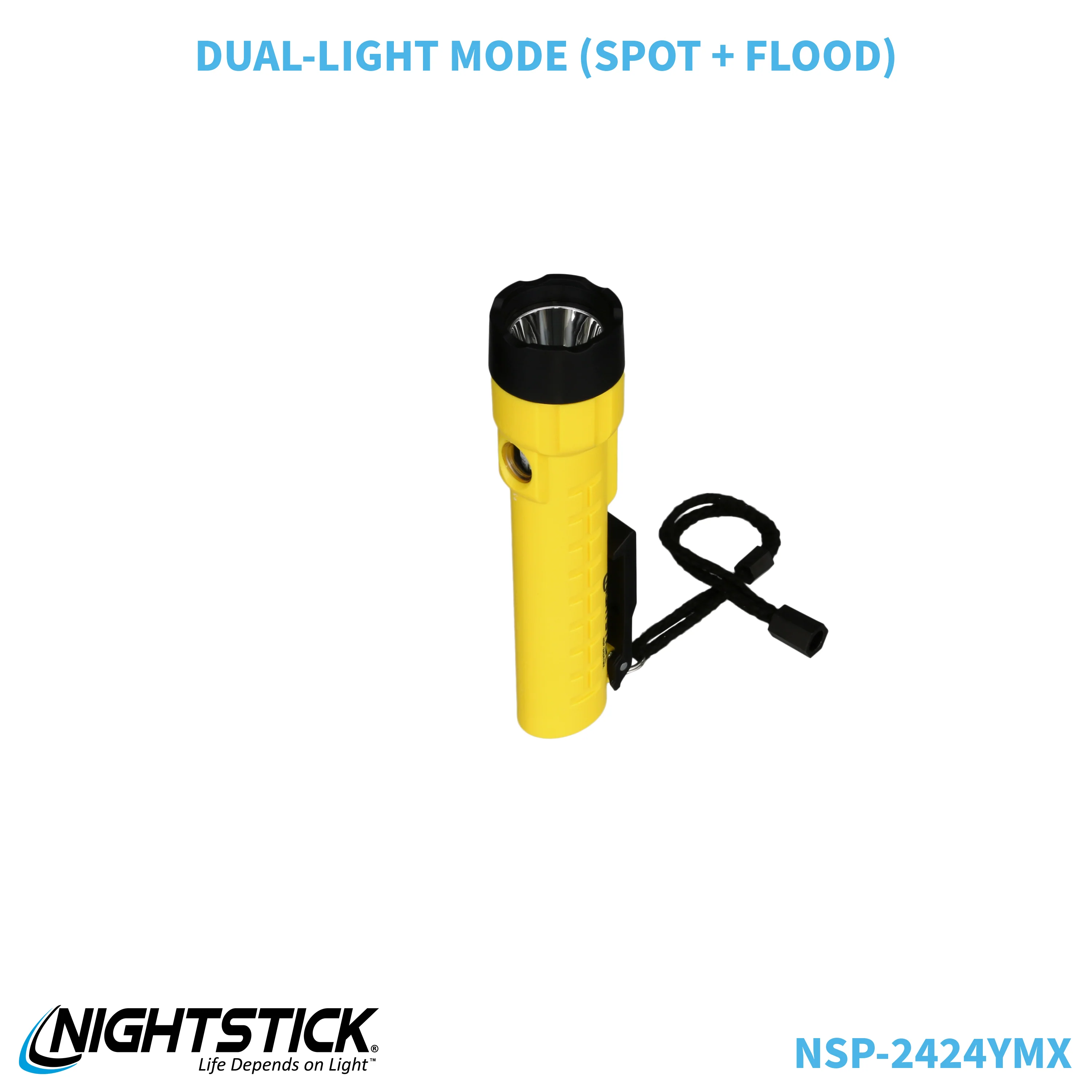 NSP-2424YMX: Dual-Light Flashlight w/Dual Magnets - 3 AA - Image 63
