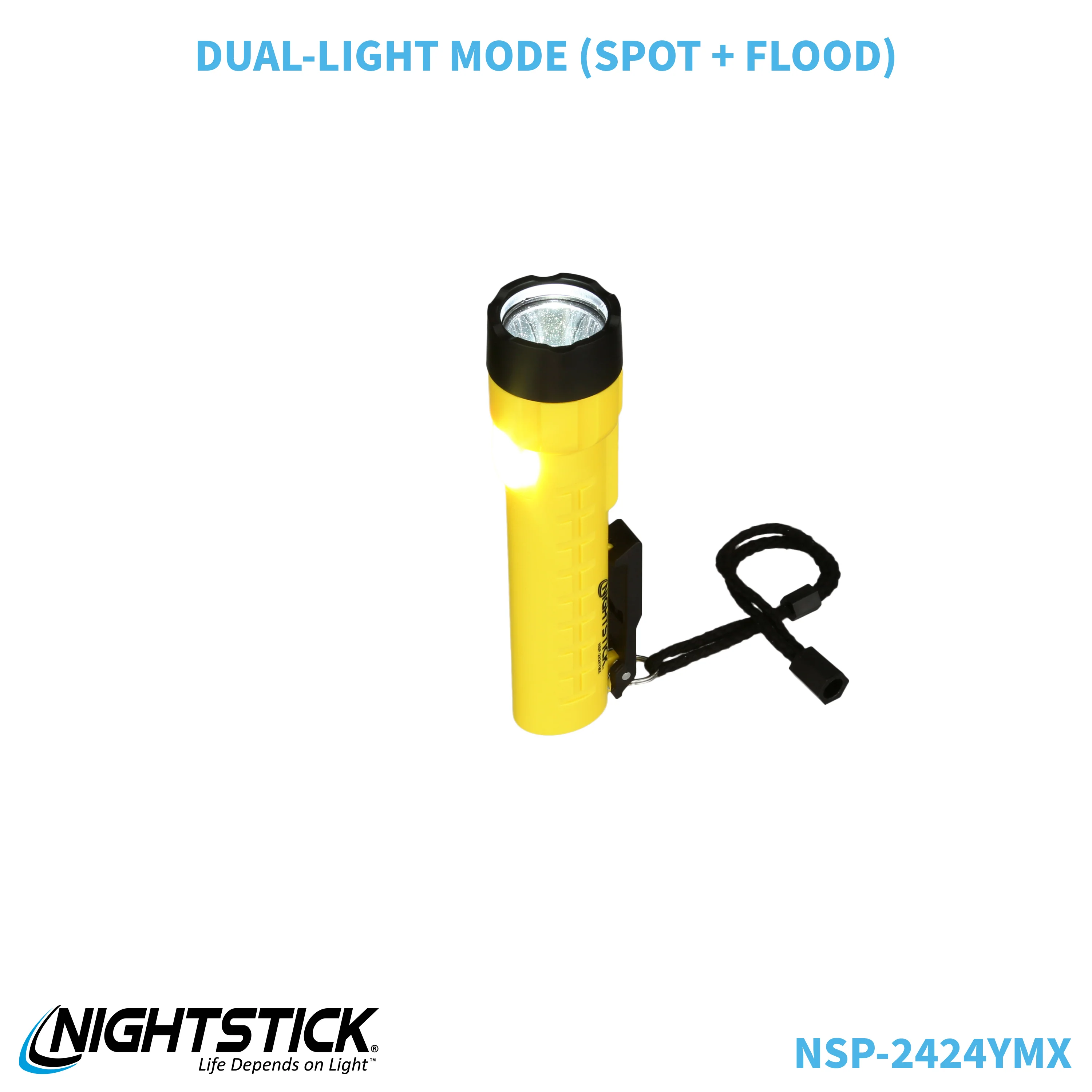 NSP-2424YMX: Dual-Light Flashlight w/Dual Magnets - 3 AA - Image 65