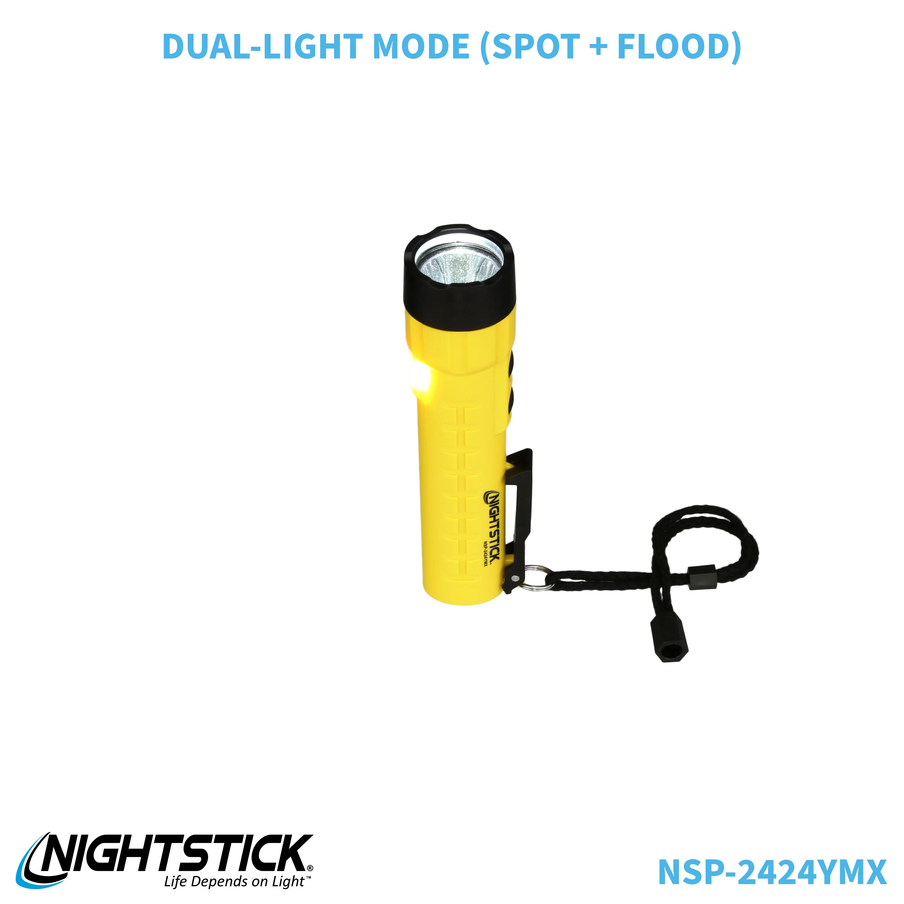 NSP-2424YMX: Dual-Light Flashlight w/Dual Magnets - 3 AA - Image 67