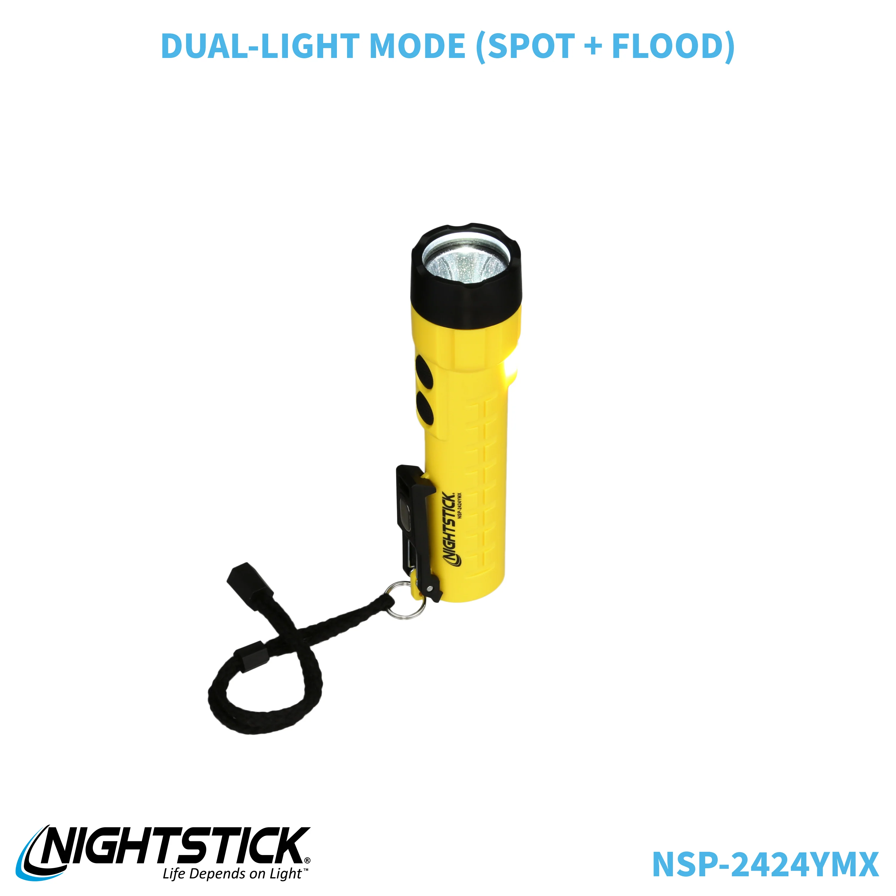 NSP-2424YMX: Dual-Light Flashlight w/Dual Magnets - 3 AA - Image 77