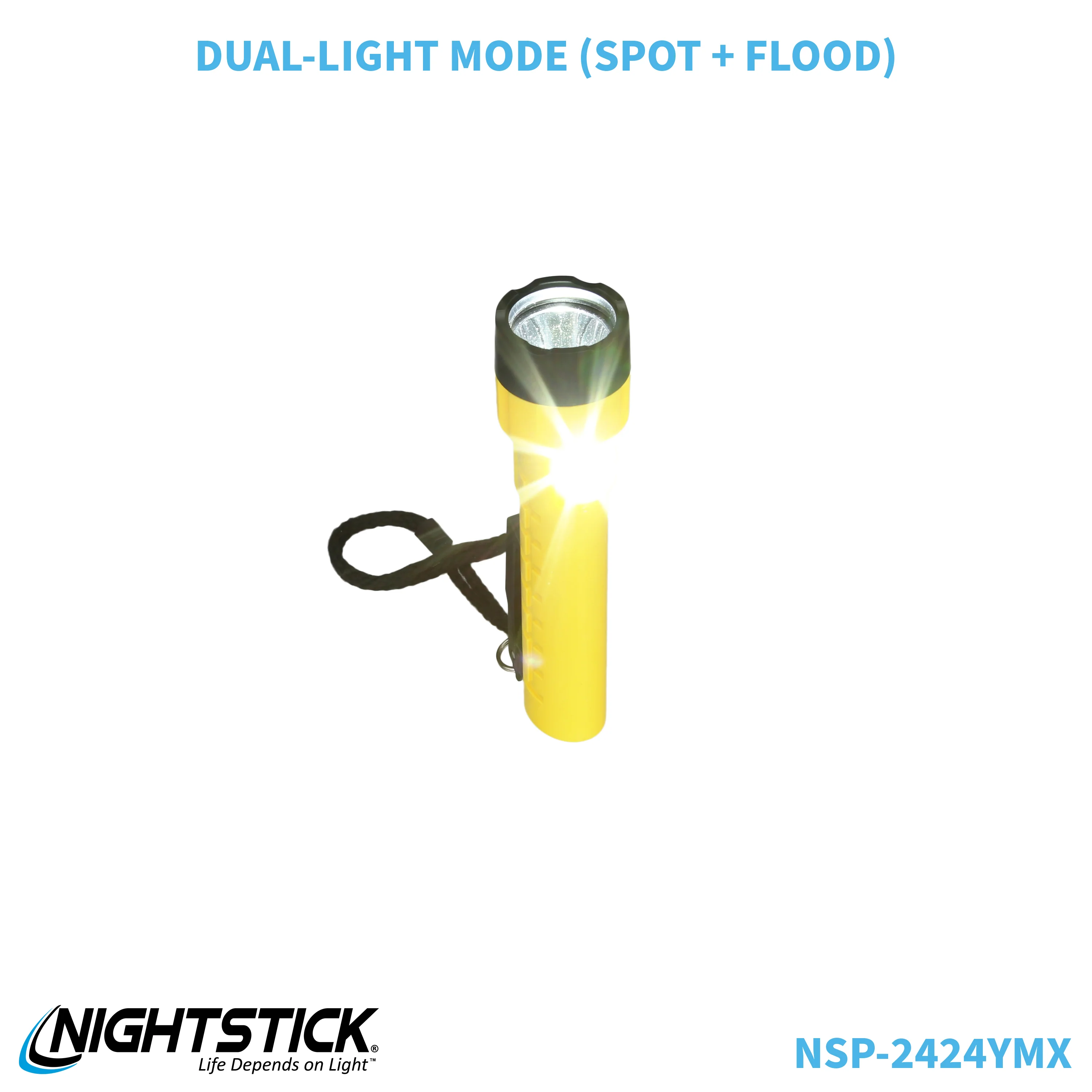 NSP-2424YMX: Dual-Light Flashlight w/Dual Magnets - 3 AA - Image 83