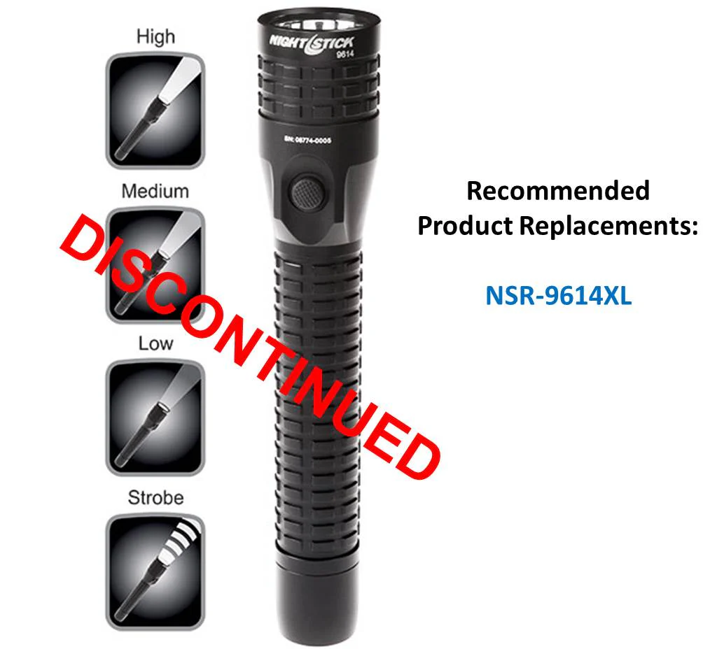 NSR-9614B: Metal Multi-Function Duty/Personal-Size Flashlight - Rechargeable