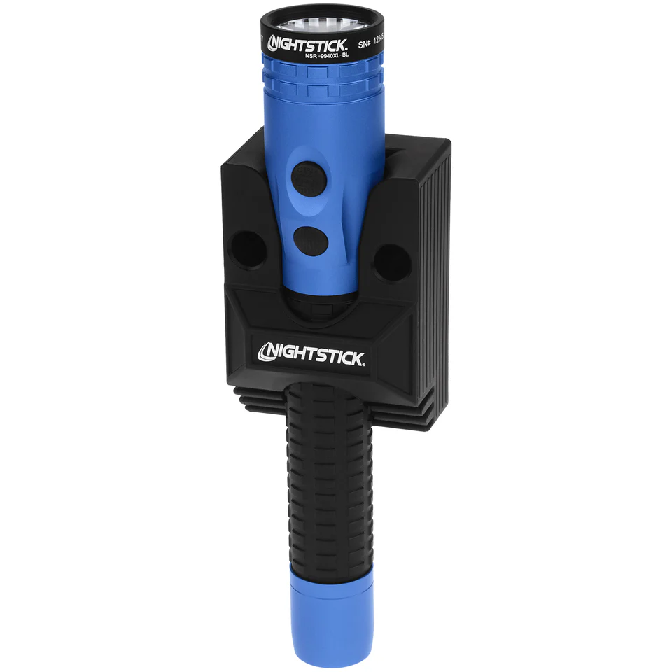 NSR-9940XL-BL: Metal Dual-Light Rechargeable Flashlight w/Magnet - Blue - Image 6