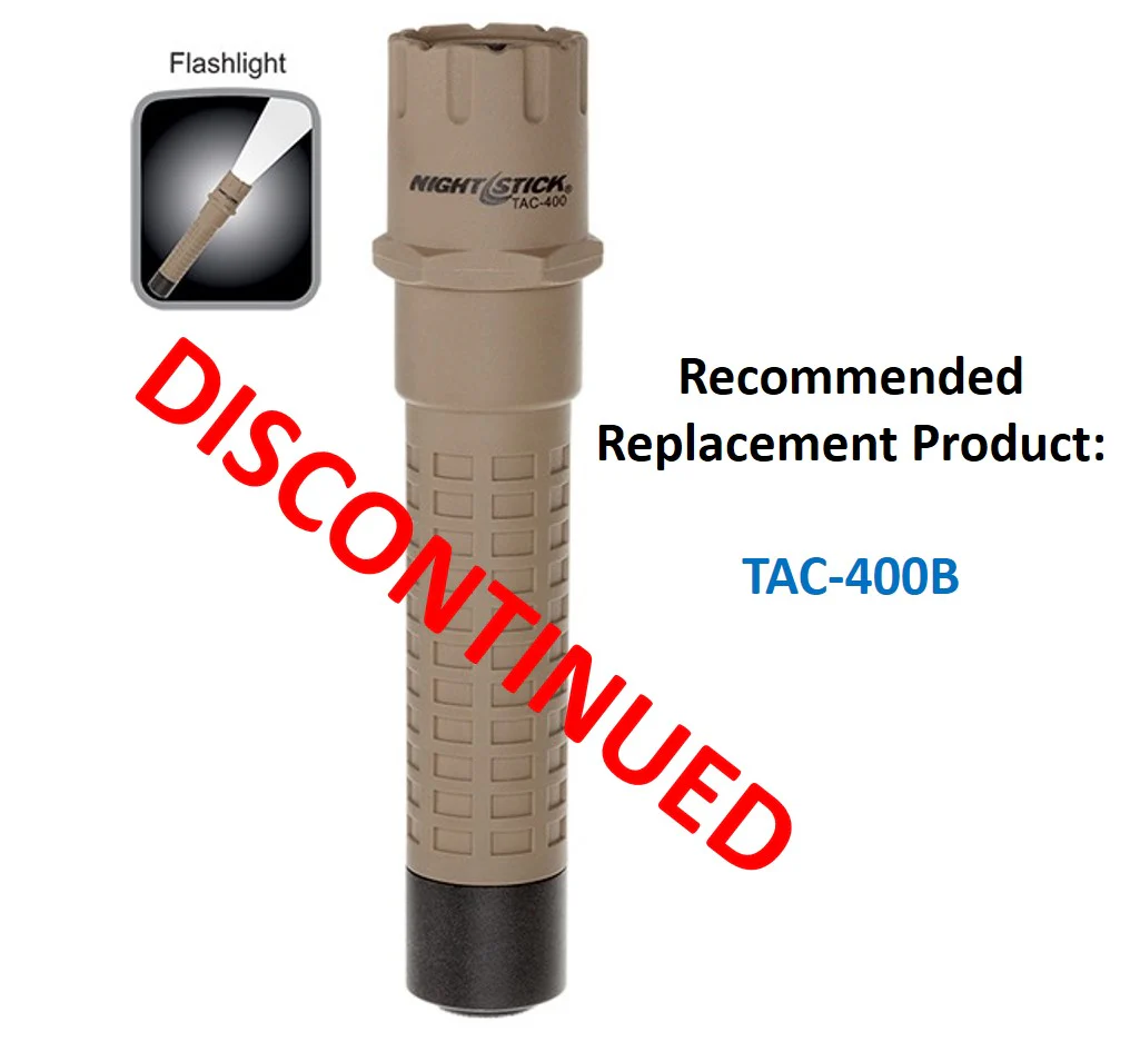 TAC-400T: Polymer Tactical Flashlight - Rechargeable