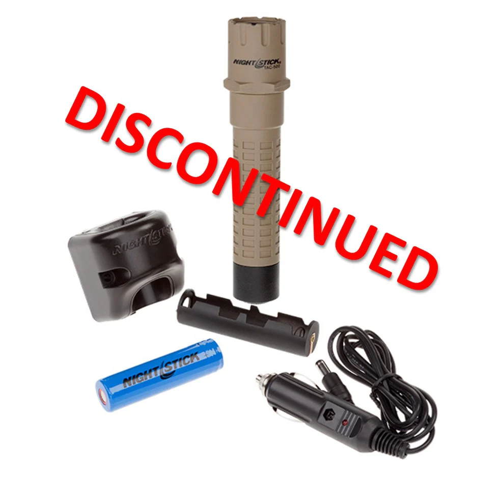 TAC-500TDC: Polymer Multi-Function Tactical Flashlight - Rechargeable (no AC power supply)