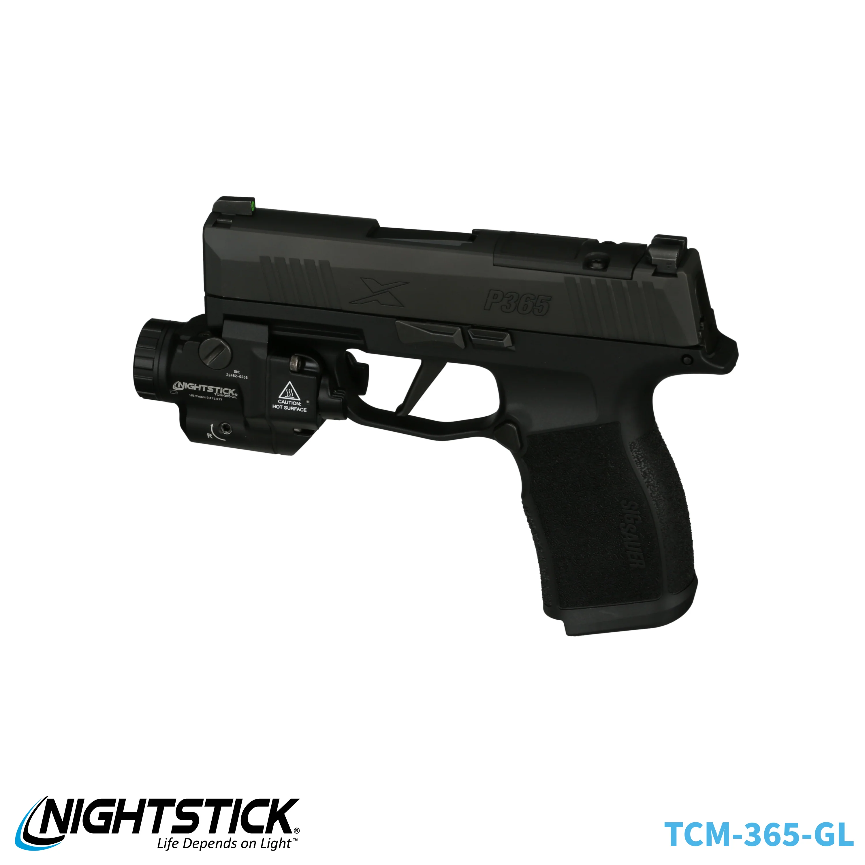 TCM-365-GL: Subcompact Weapon-Mounted Light with Green Laser for Sig Sauer® P365-Series - Image 32