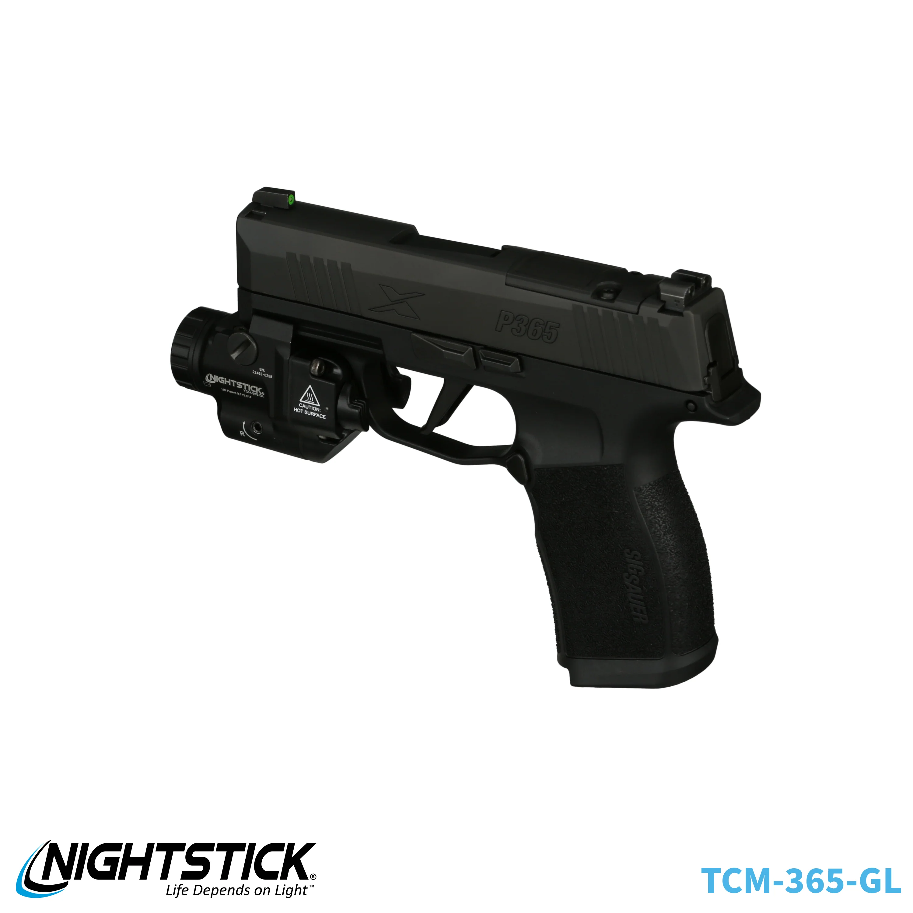 TCM-365-GL: Subcompact Weapon-Mounted Light with Green Laser for Sig Sauer® P365-Series - Image 33