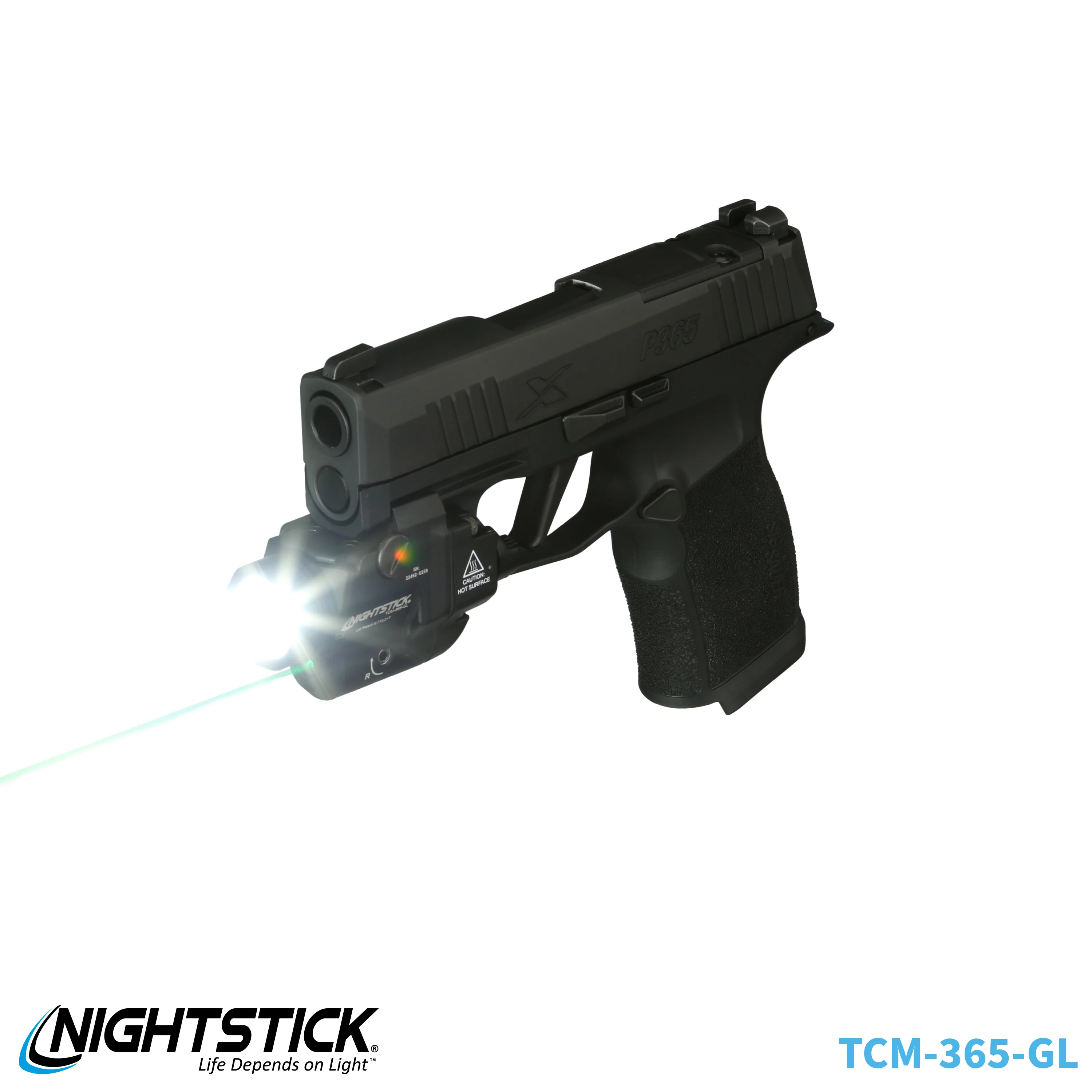 TCM-365-GL: Subcompact Weapon-Mounted Light with Green Laser for Sig Sauer® P365-Series - Image 66