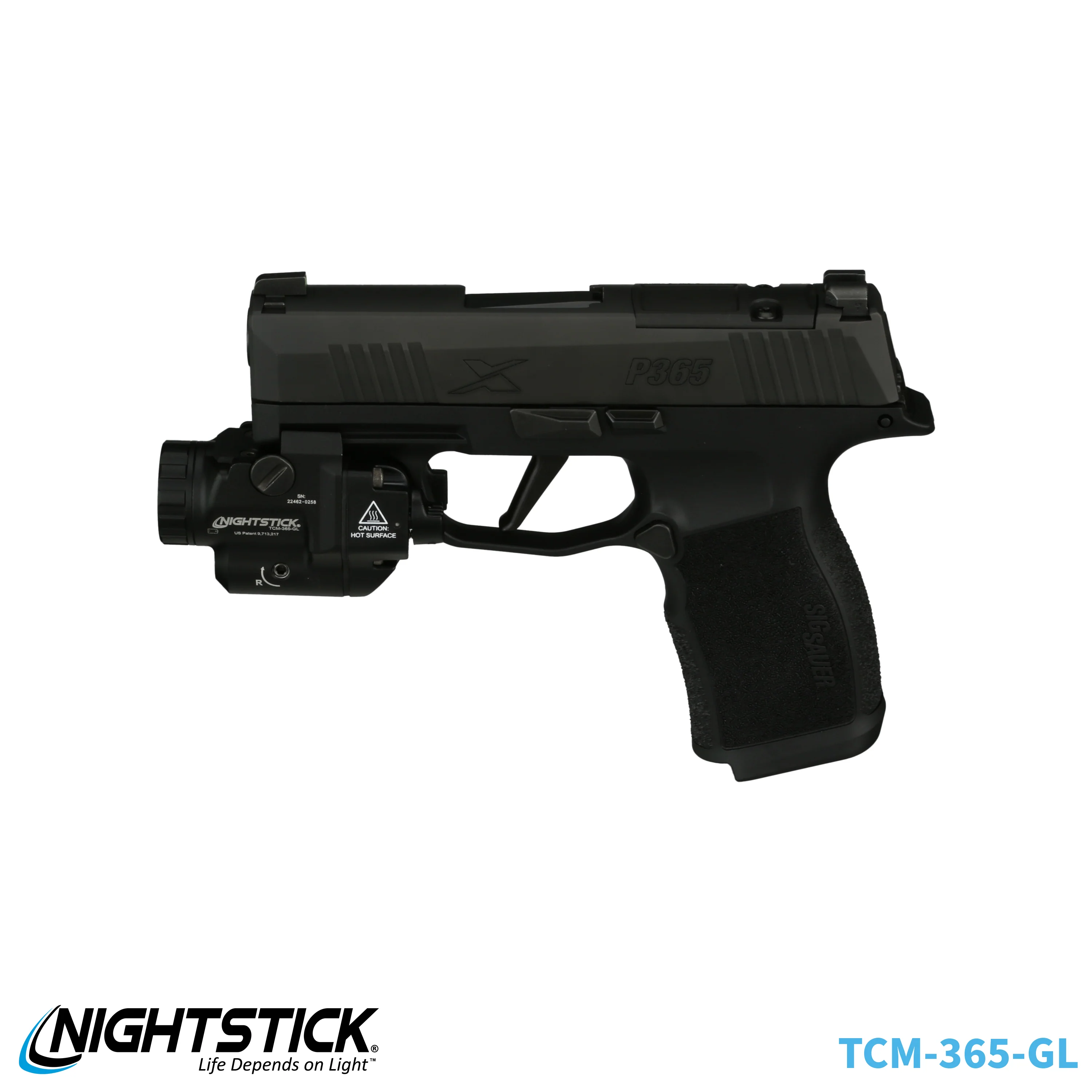 TCM-365-GL: Subcompact Weapon-Mounted Light with Green Laser for Sig Sauer® P365-Series - Image 7