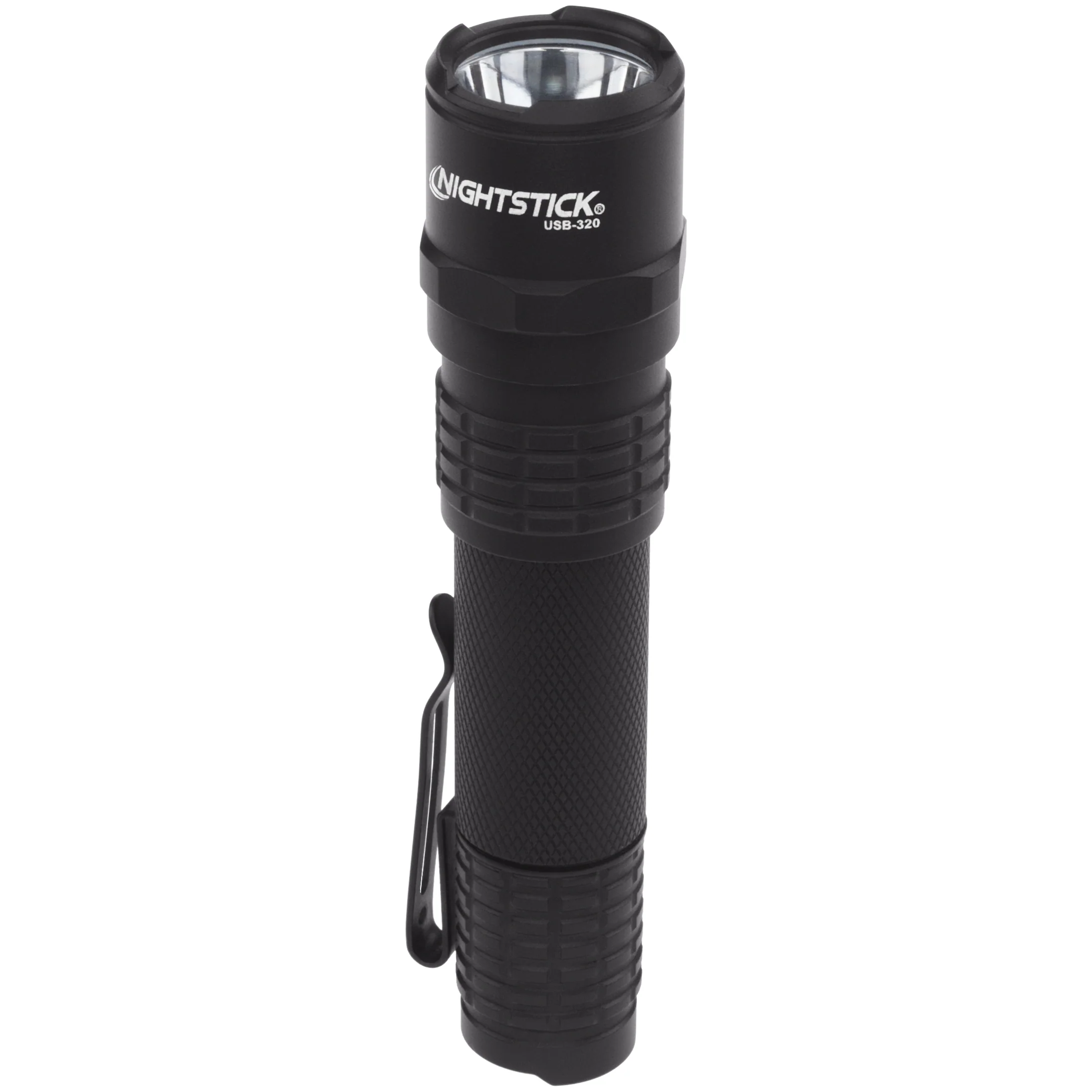 USB-320: USB Rechargeable EDC Flashlight - Black