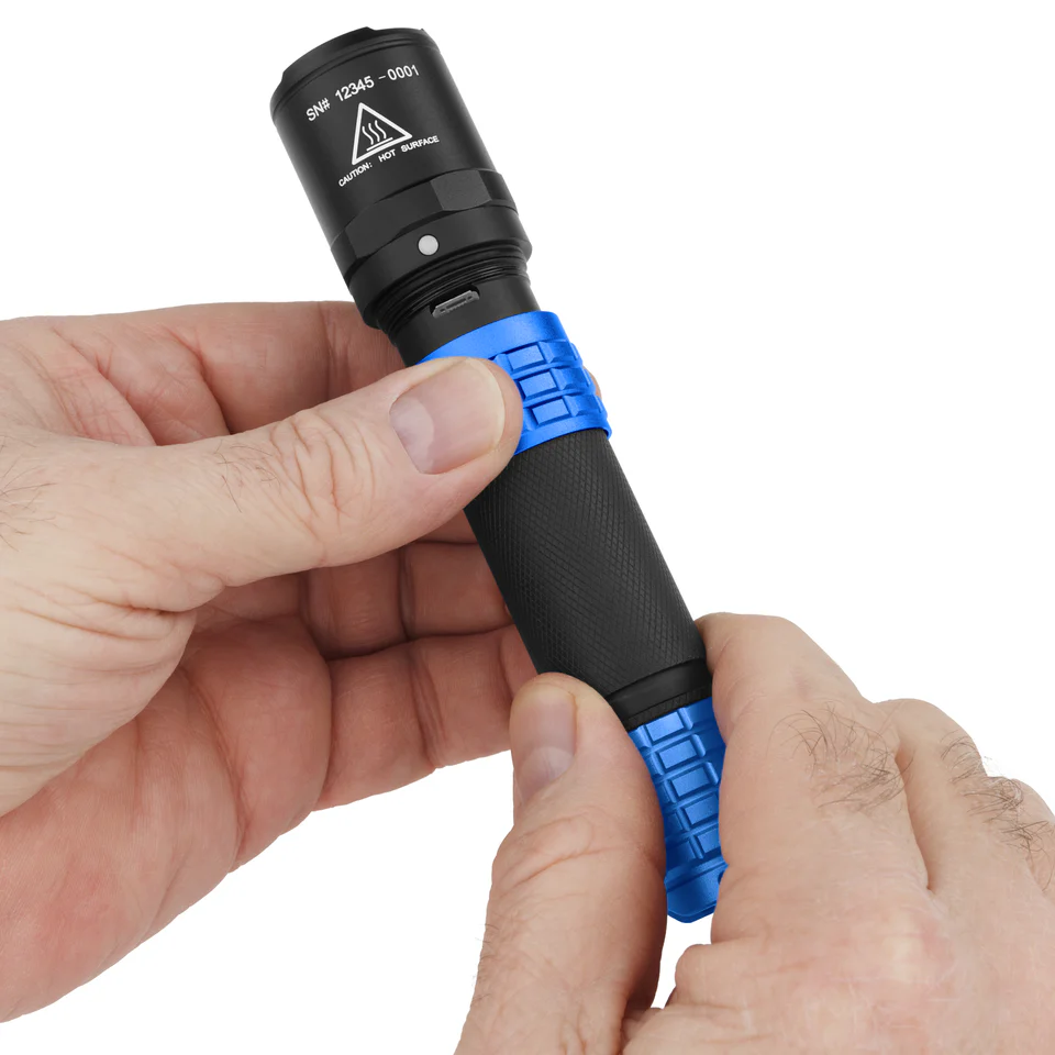 USB-558XL-BL: USB Tactical Flashlight w/Holster - Blue - Image 7