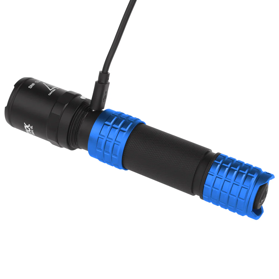 USB-558XL-BL: USB Tactical Flashlight w/Holster - Blue - Image 8