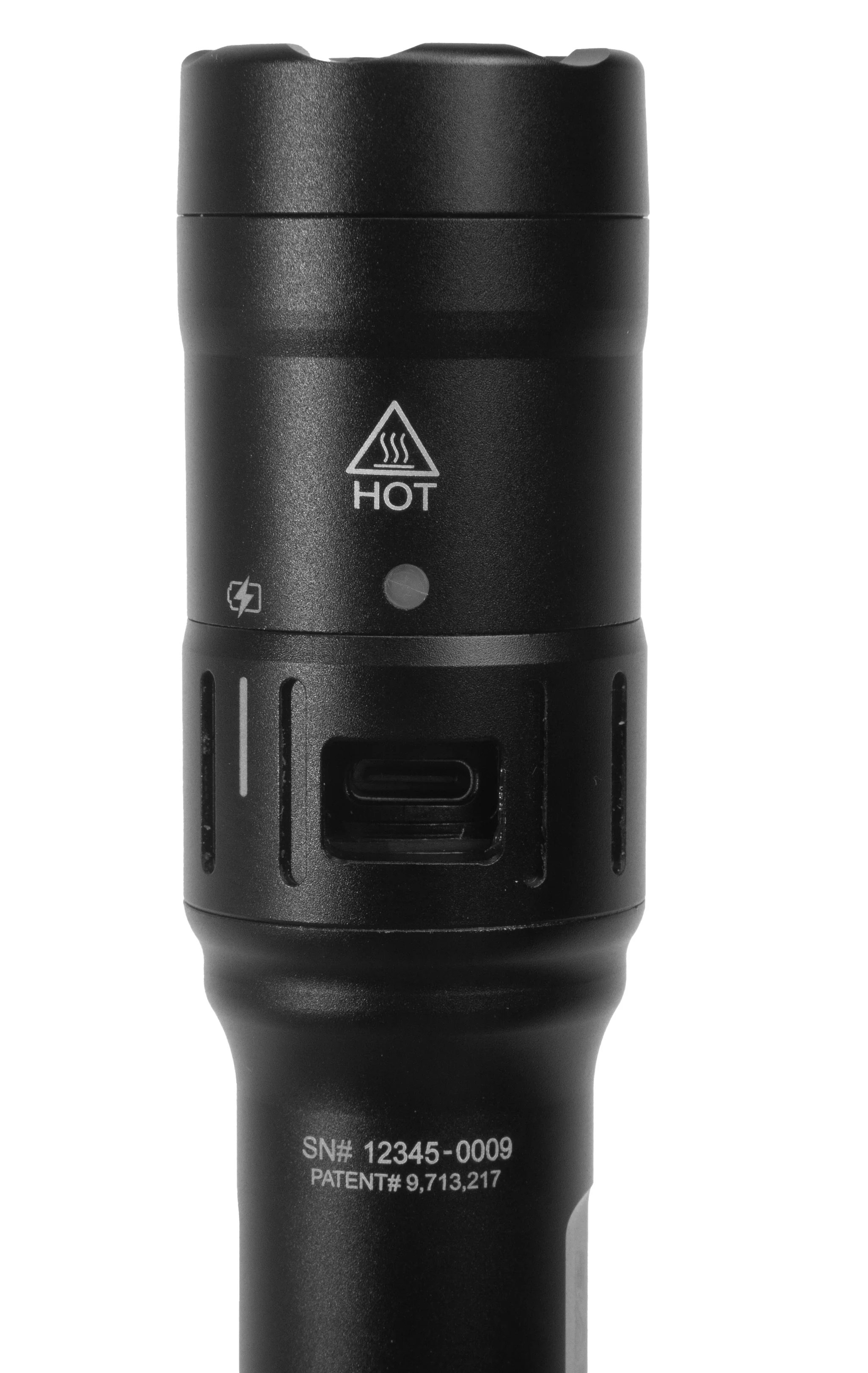 USB-568XL: BARRAGE™ - USB Tactical Flashlight with Red and Green Floodlight - Black - Image 5