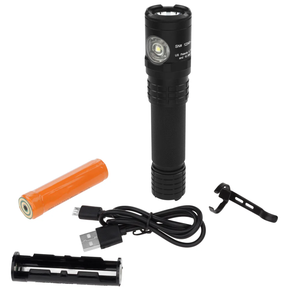 USB-578XL: USB Dual-Light Rechargeable Flashlight - Black - Image 8