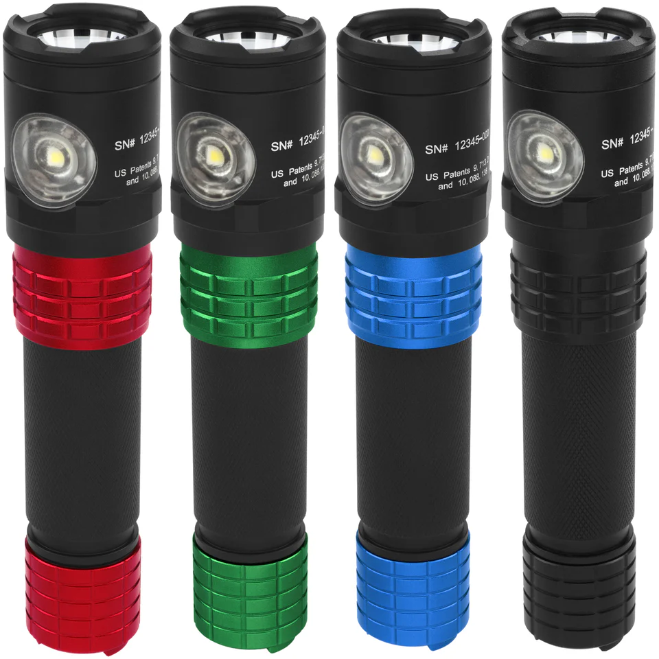 USB-578XL-BL: USB Dual-Light Rechargeable Flashlight w/Holster - Blue - Image 10
