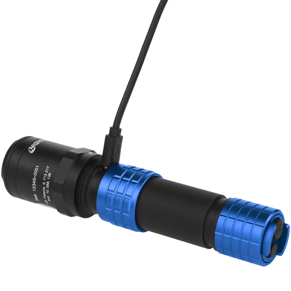 USB-578XL-BL: USB Dual-Light Rechargeable Flashlight w/Holster - Blue - Image 7