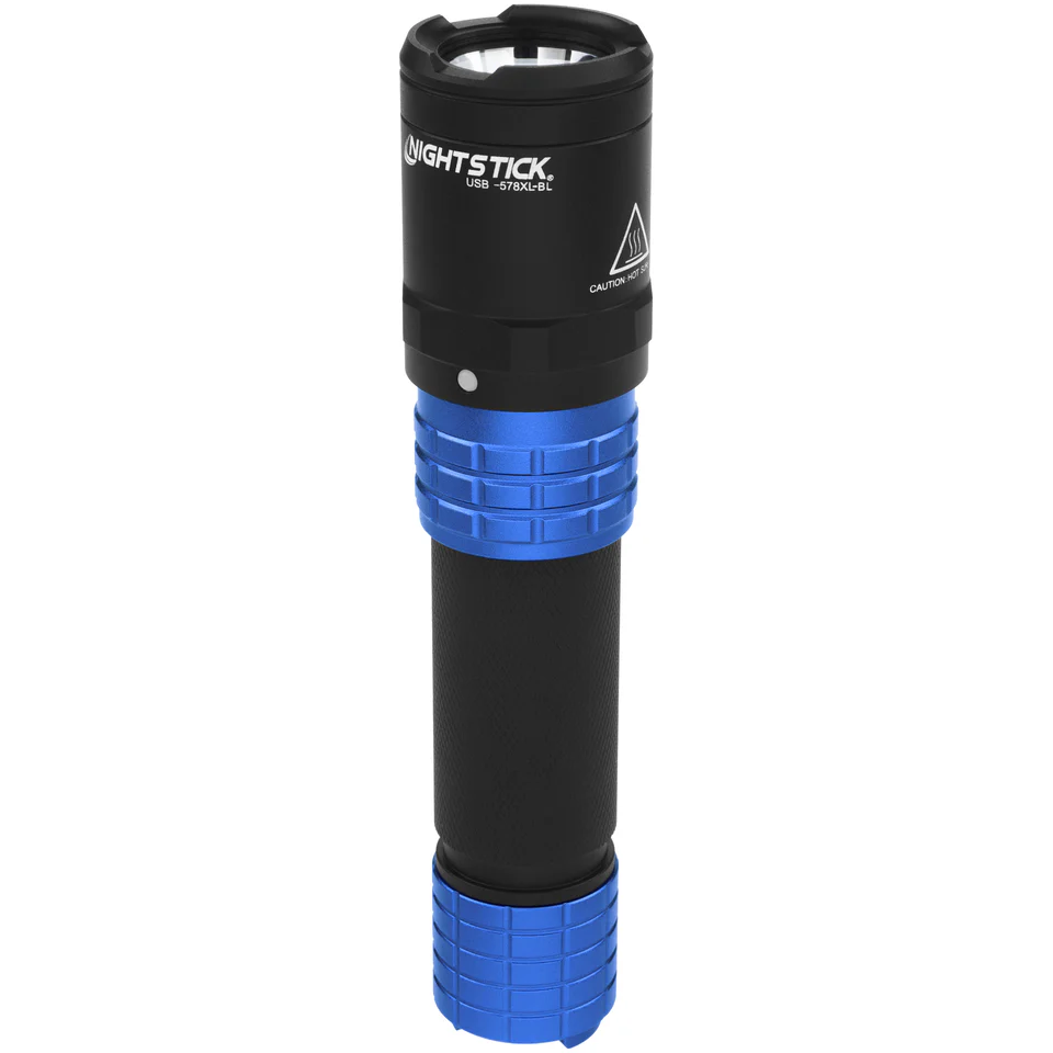 USB-578XL-BL: USB Dual-Light Rechargeable Flashlight w/Holster - Blue - Image 8