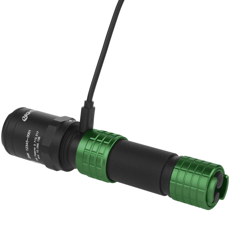 USB-578XL-G: USB Dual-Light Rechargeable Flashlight w/Holster - Green - Image 7