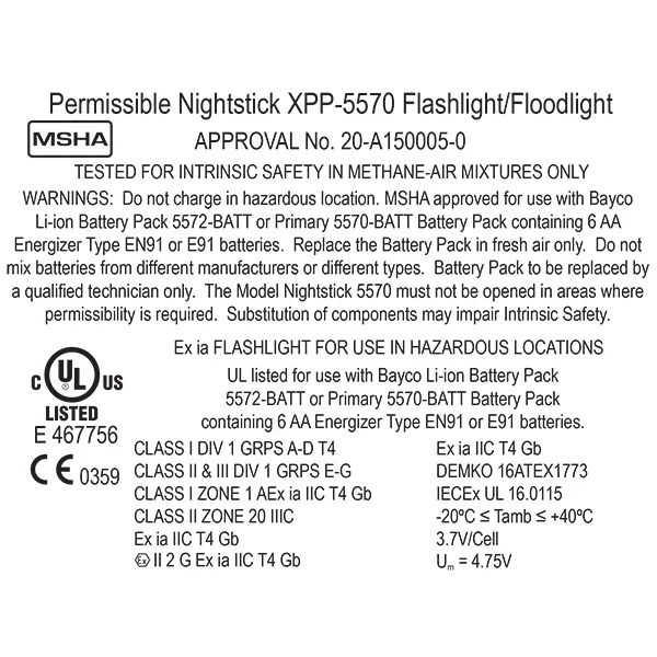 XPP-5570RA: Intrinsically Safe Dual-Light™ Angle Light – 6 AA - Image 5