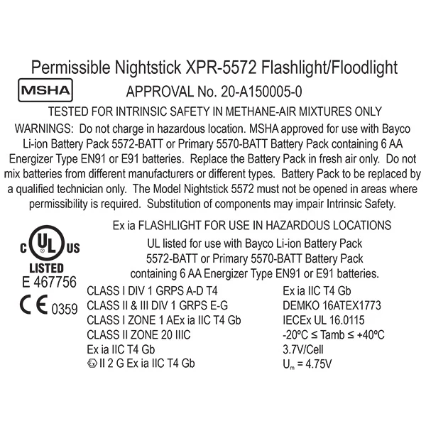 XPR-5572RM: Intrinsically Safe Dual-Light™ Angle Light w/Magnetic Base – Rechargeable - Image 4